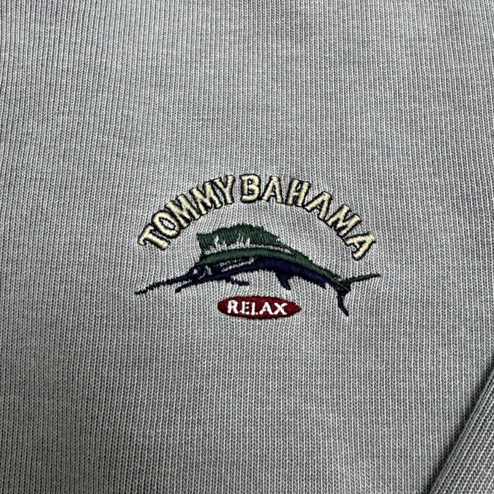 Tommy Bahama Tommy Bahama Sweatshirt Mens Large Gray 1/2 Zip Pullover Cotton Regular Fit Outdoor Sports Athleisure Size US L / EU 52-54 / 3 - 3 Thumbnail