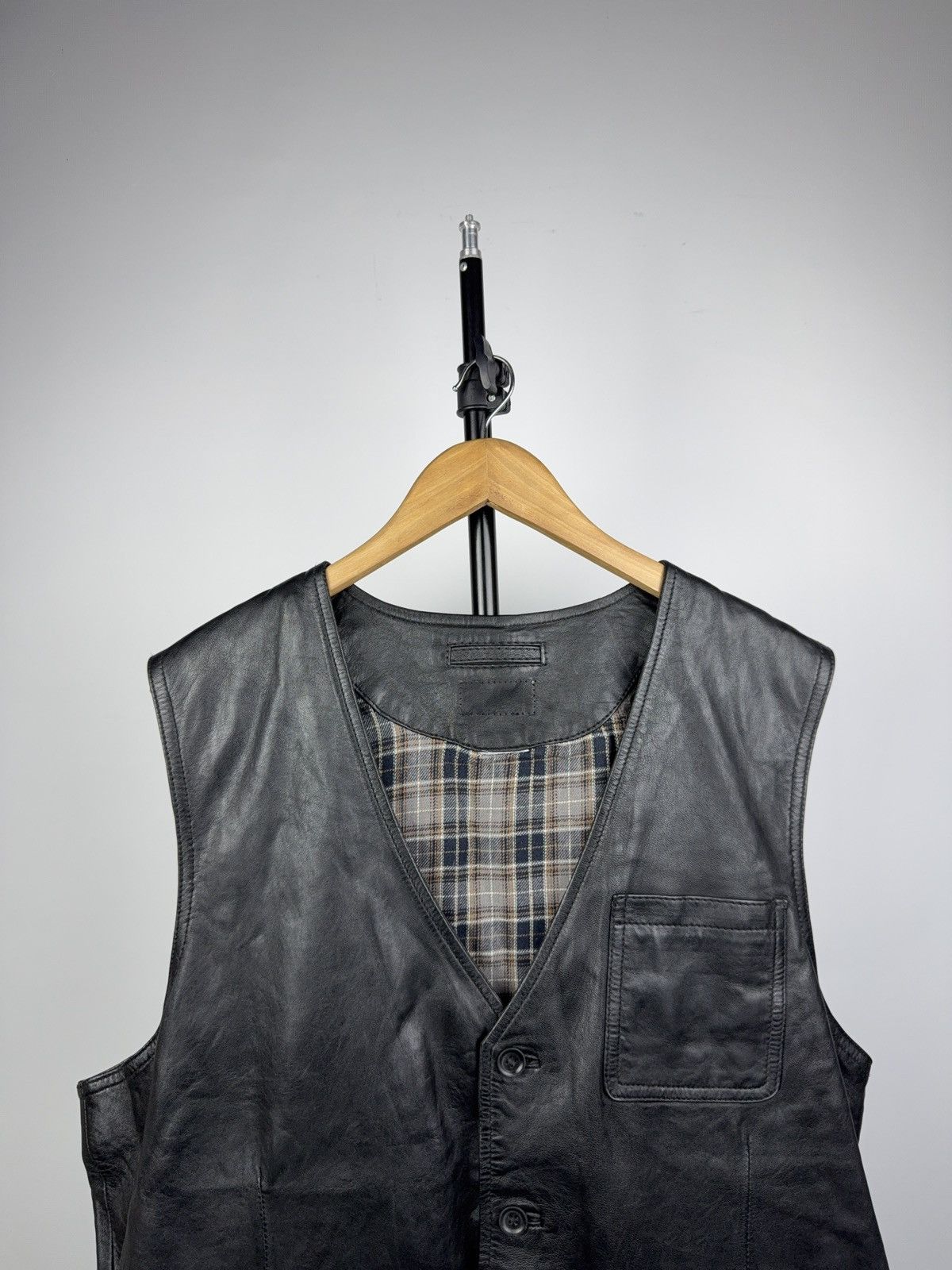 Vintage 90s Retro Biker Racing Opium Western Leather Vest