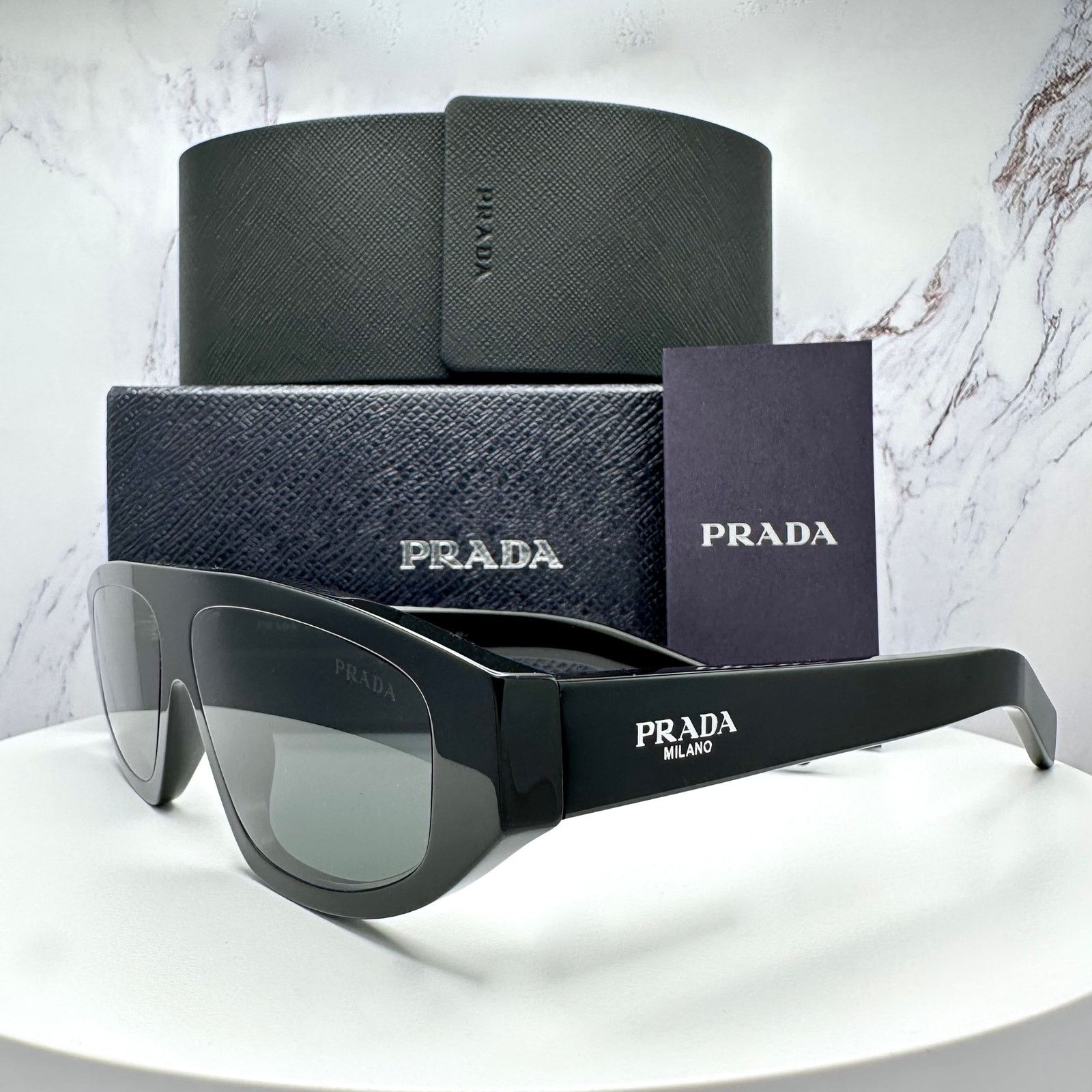 Prada New PRADA Sunglasses Black Gray Lens Authentic Prada Size ONE SIZE - 3 Thumbnail