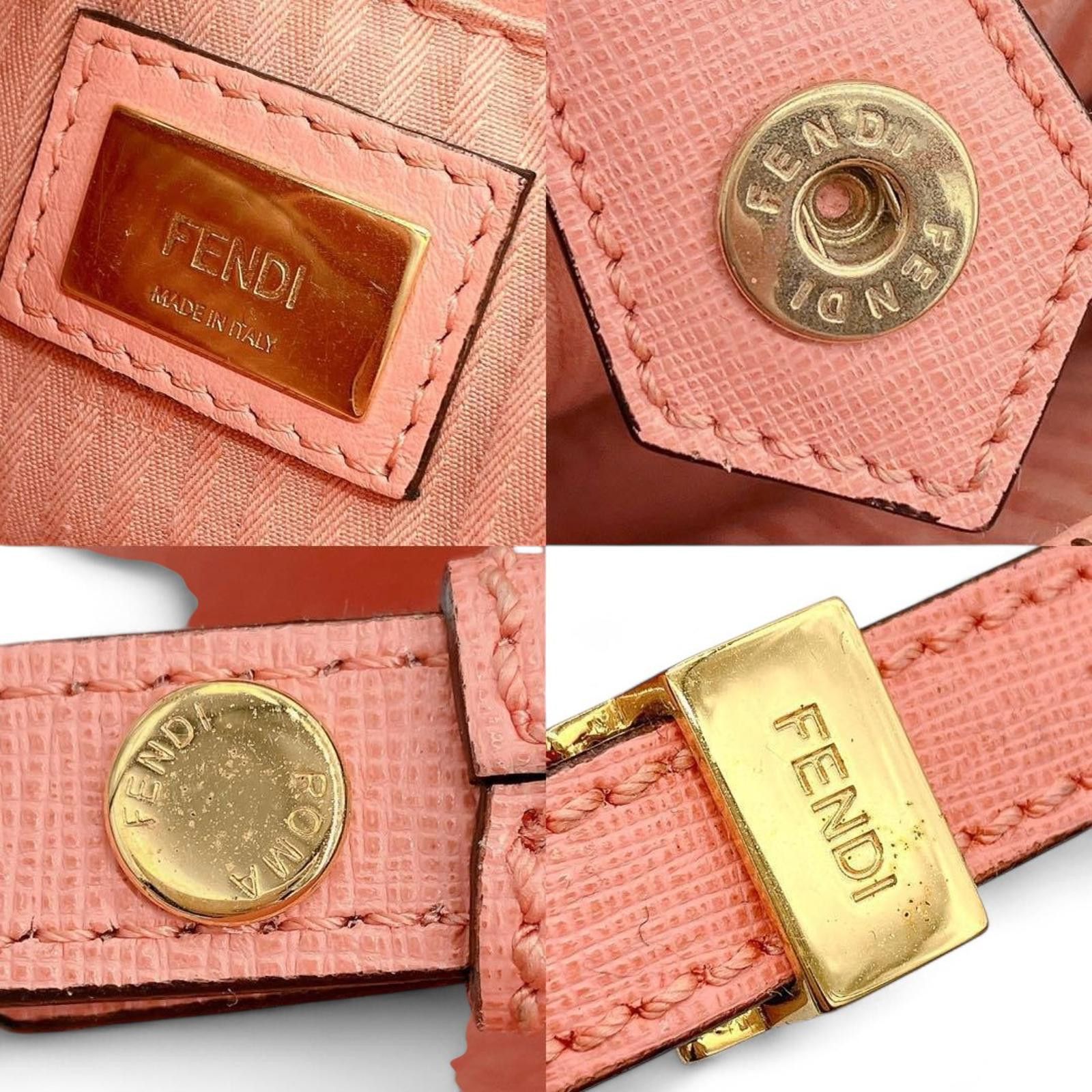 Fendi Fendi - Pink Leather Handbag Adjustable Strap Size ONE SIZE - 7 Thumbnail