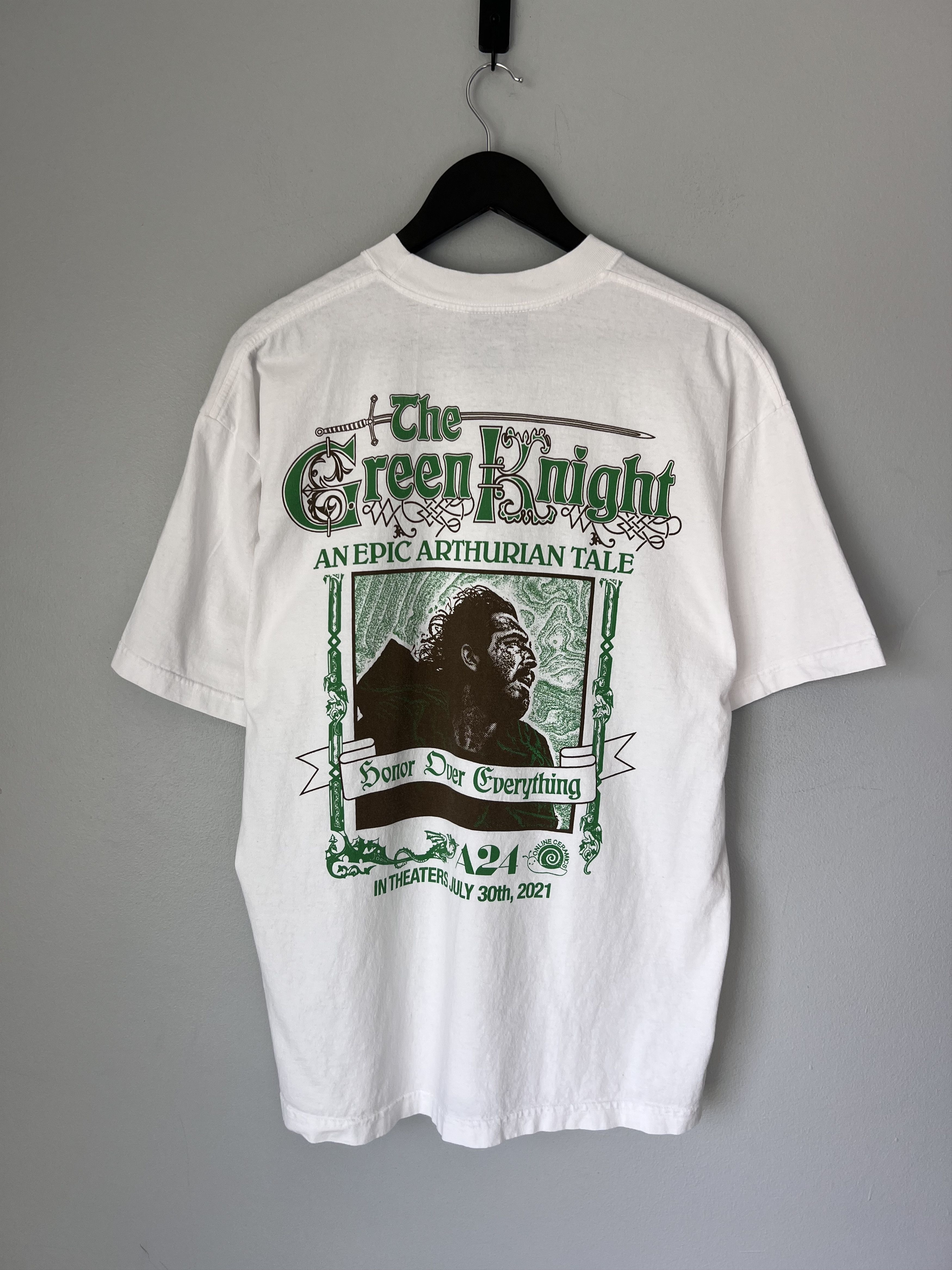 A24 × Online Ceramics Online Ceramics A24 Green Knight Tee in White Size US L / EU 52-54 / 3 - 4 Thumbnail