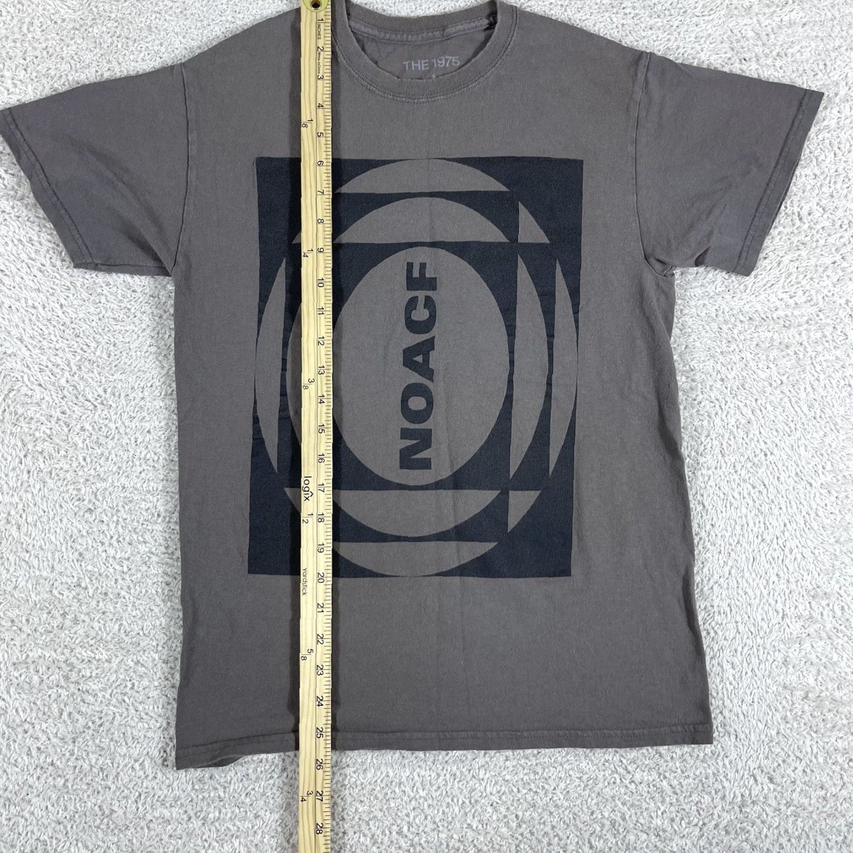 Vintage The 1975 T-Shirt Mens Small Gray Notes on a Conditional Form Tour Band NOACF Size US S / EU 44-46 / 1 - 4 Thumbnail