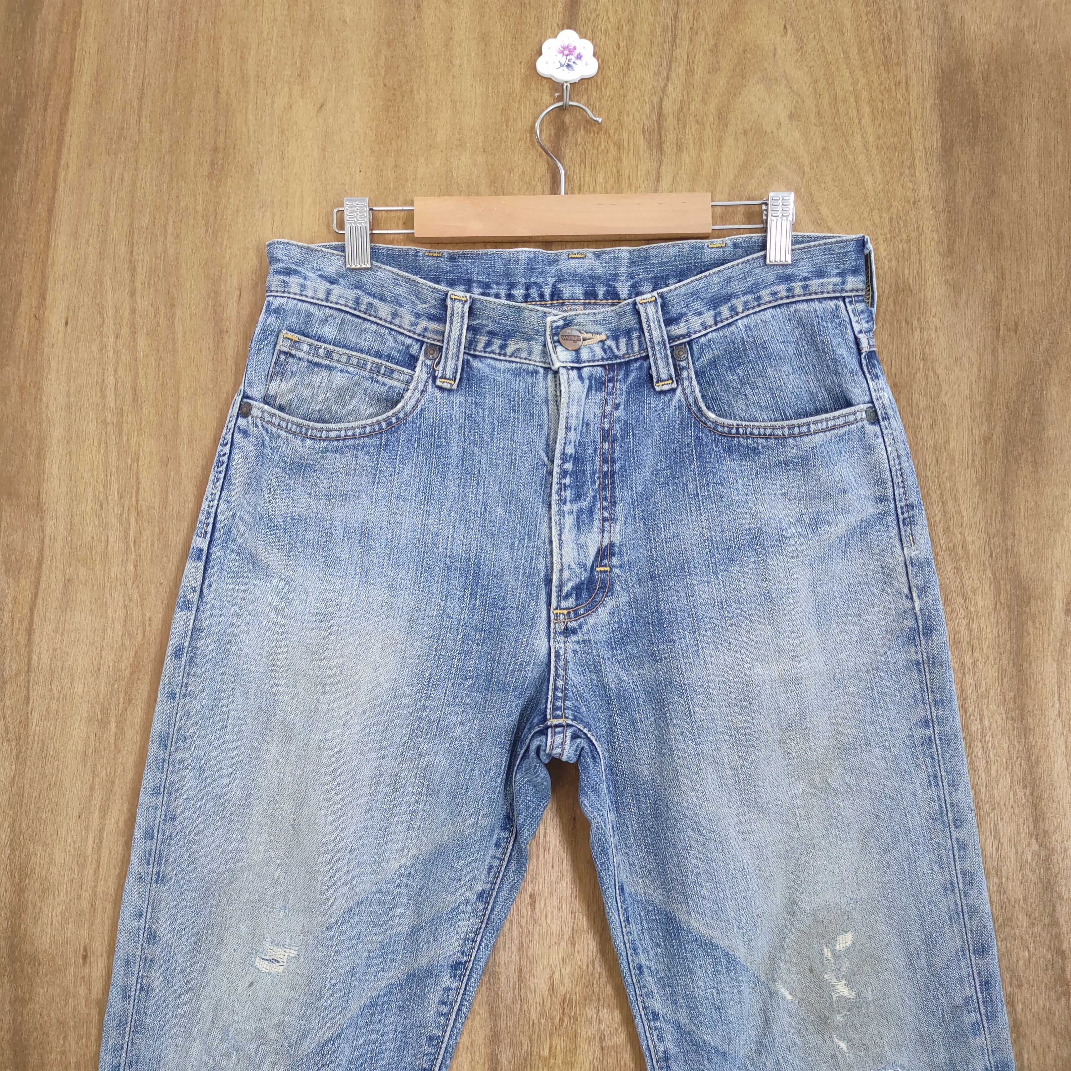 Jean VINTAGE JAPANESE BLUE DISTRESSED JEANS PANTS Size US 32 / EU 48 - 4 Thumbnail
