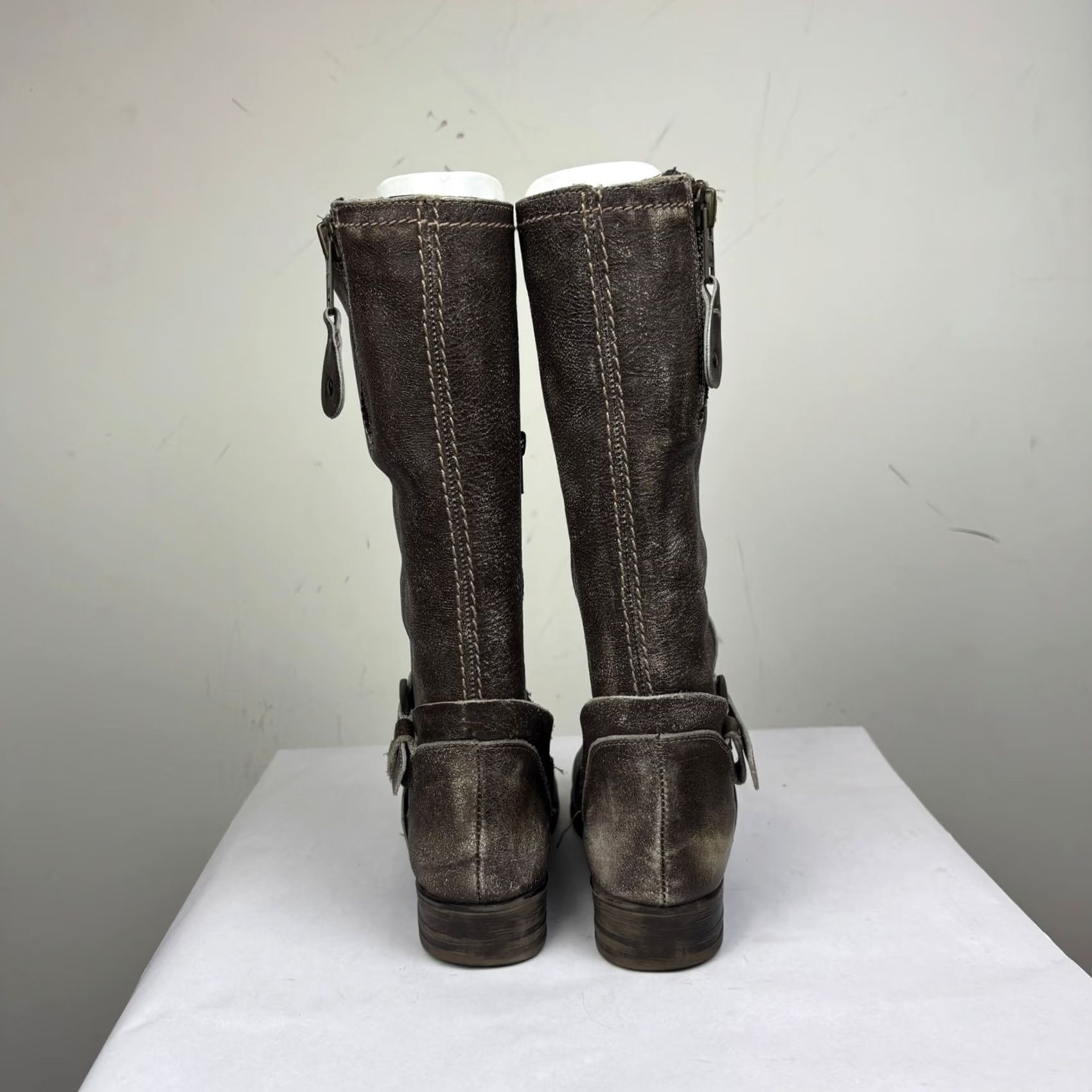 Bed Stu Bed Stu Token Motorcycle Hi Boots Women 8.5 Brown Leather Biker Preowned Women 8.5 Size US 9 / IT 39 - 4 Thumbnail