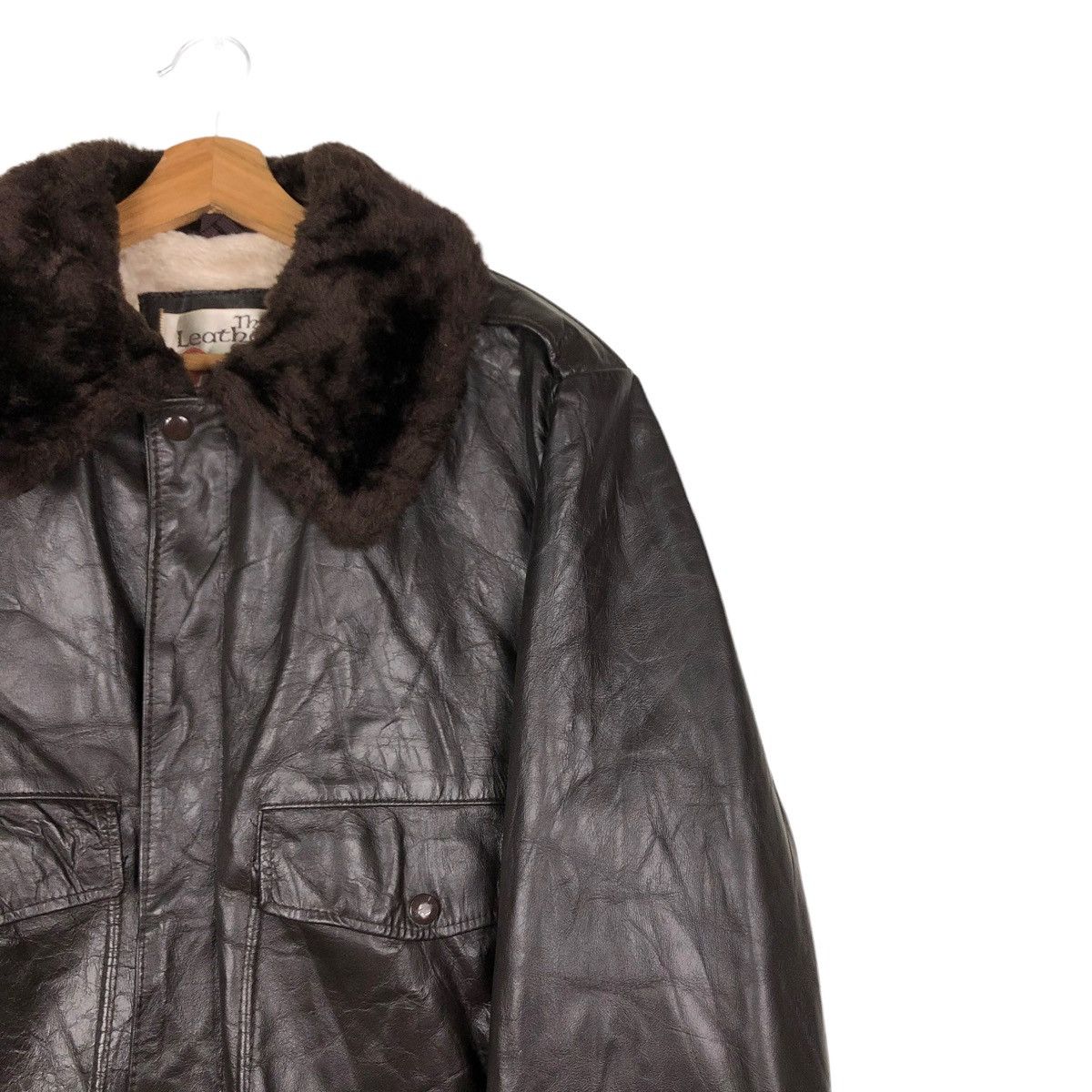 Vintage 🔥VTG 80’s GENUINE LEATHER JACKET SEARS USA MINK FUR COLLAR Size US M / EU 48-50 / 2 - 6 Thumbnail
