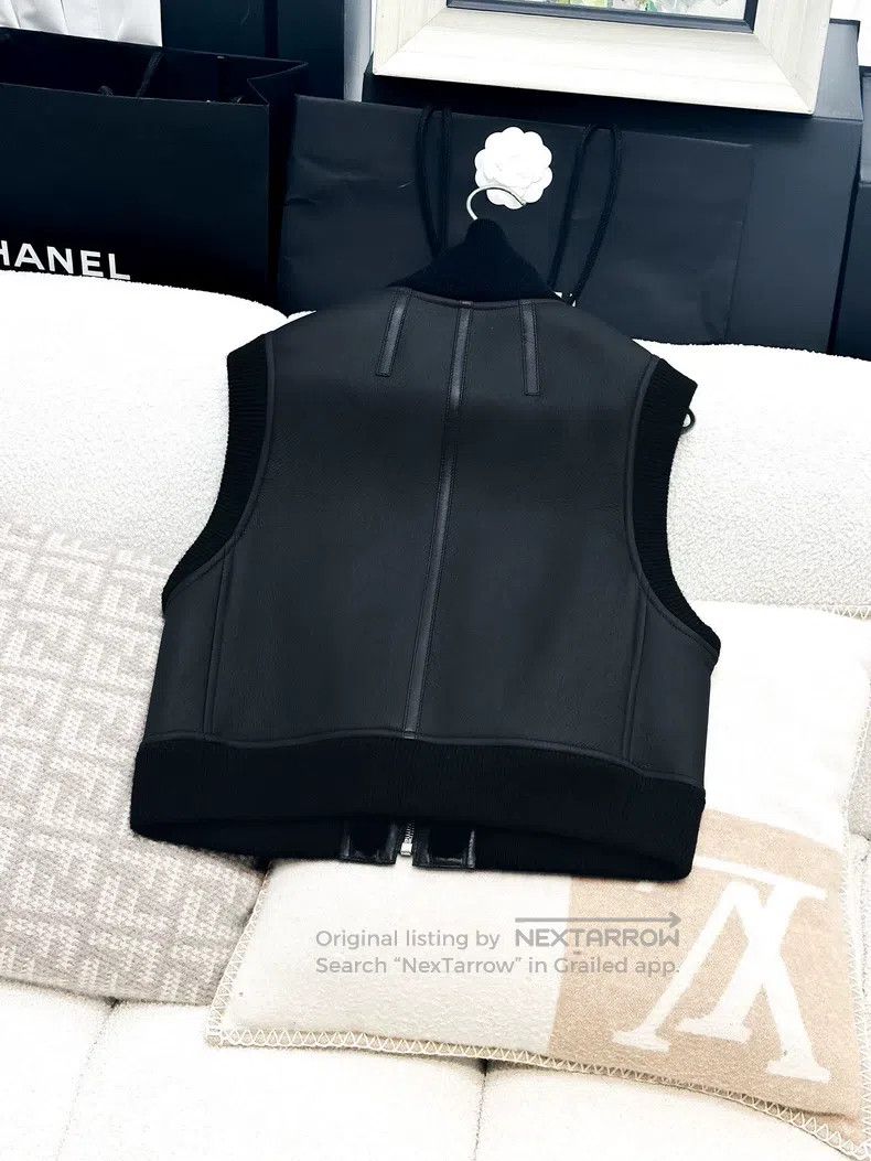 Hermes Hermes Black fur and leather reversible vest jacket Size XS / US 0-2 / IT 36-38 - 3 Thumbnail