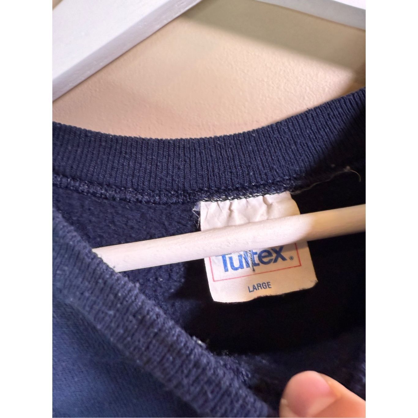 Vintage Size L - Vintage 1980s Tultex Deer Nature Fore Navy Sweatshi Size US L / EU 52-54 / 3 - 5 Thumbnail