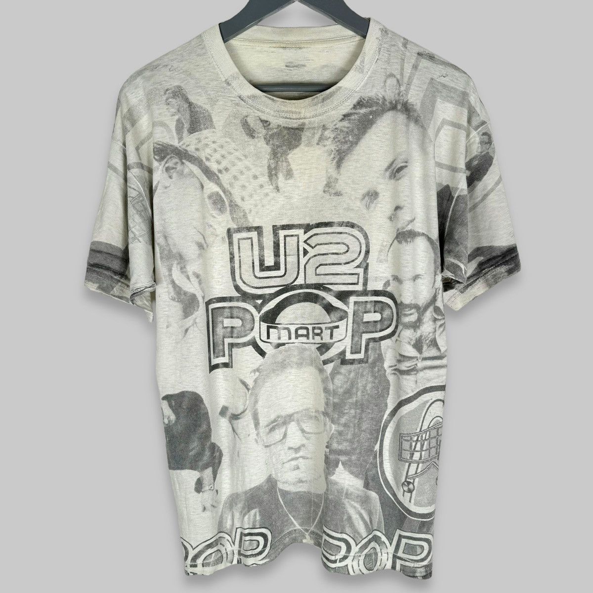 Band Tees Vintage 90s U2 Pop Mart Rare All Over Print Ban T Shirt Size US XL / EU 56 / 4 - 1 Thumbnail