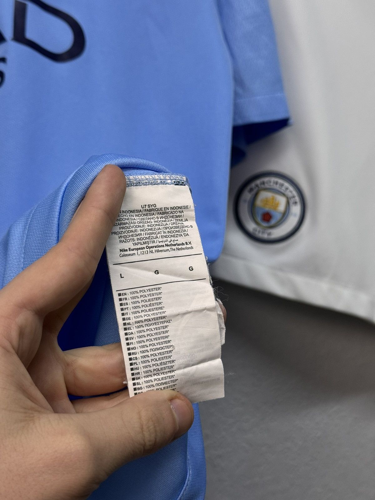 Vintage Vintage Nike Manchester City Sterling 2017 suits blockcore Size US L / EU 52-54 / 3 - 12 Thumbnail