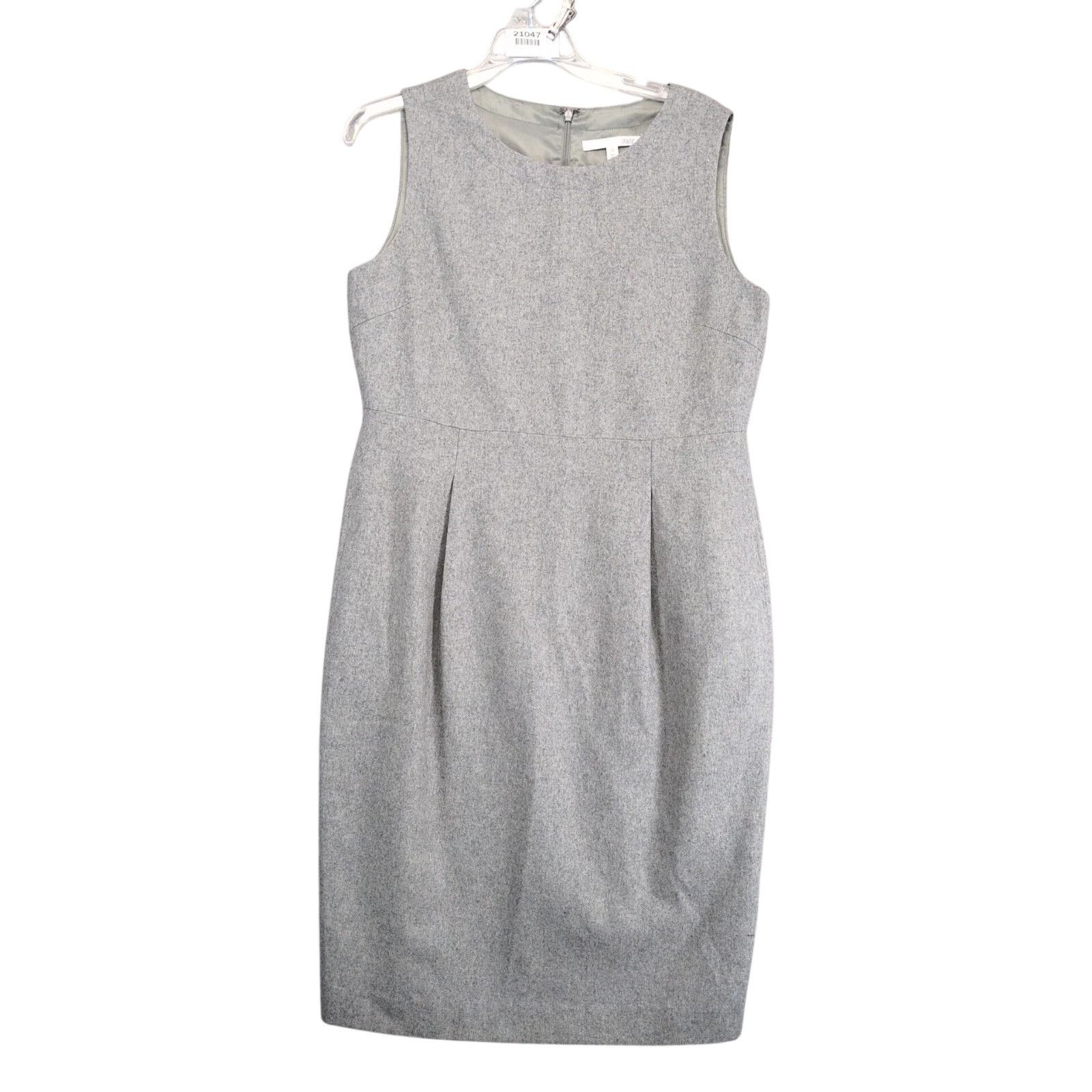 Other Shade Gray Wool Blend Sleeveless Sheath Dress Sz 12 Pleats Size XL / US 12-14 / IT 48-50 - 1 Thumbnail