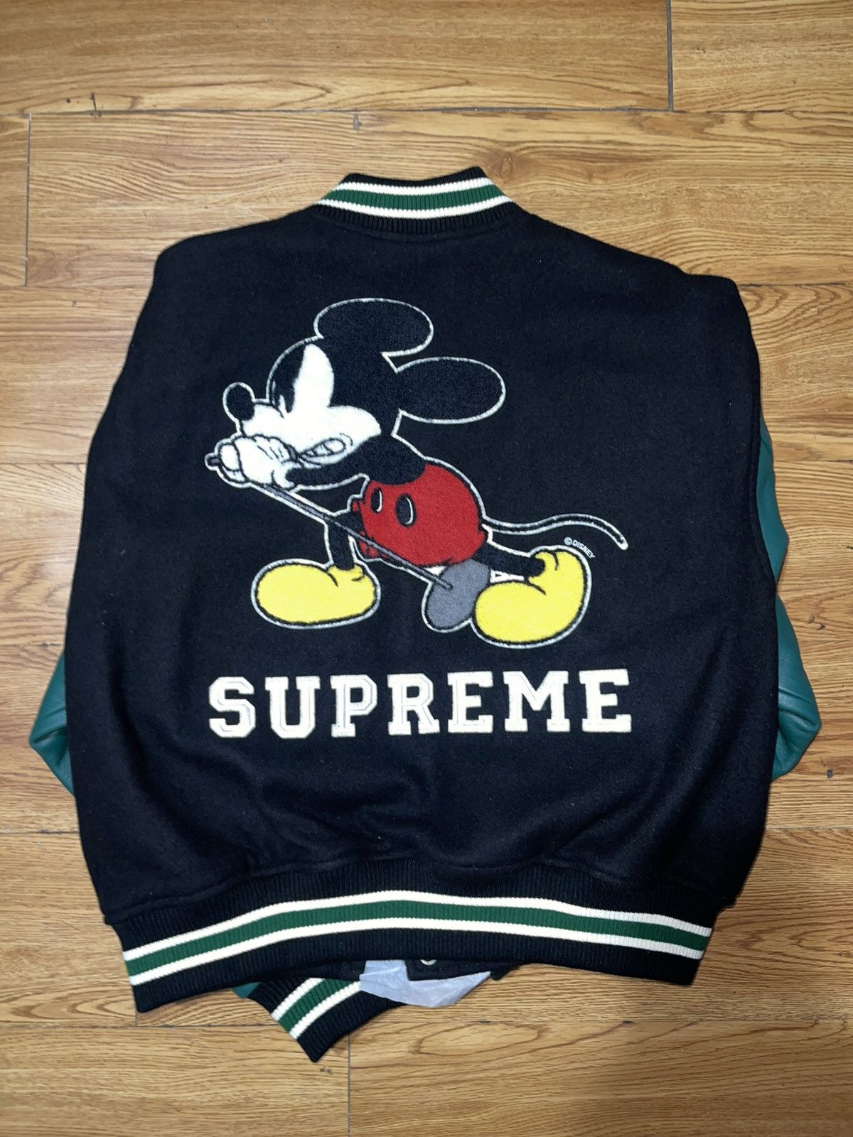 Supreme Supreme Number (Nine) Mickey Varsity Jacket Black Size Small Size US S / EU 44-46 / 1 - 4 Thumbnail
