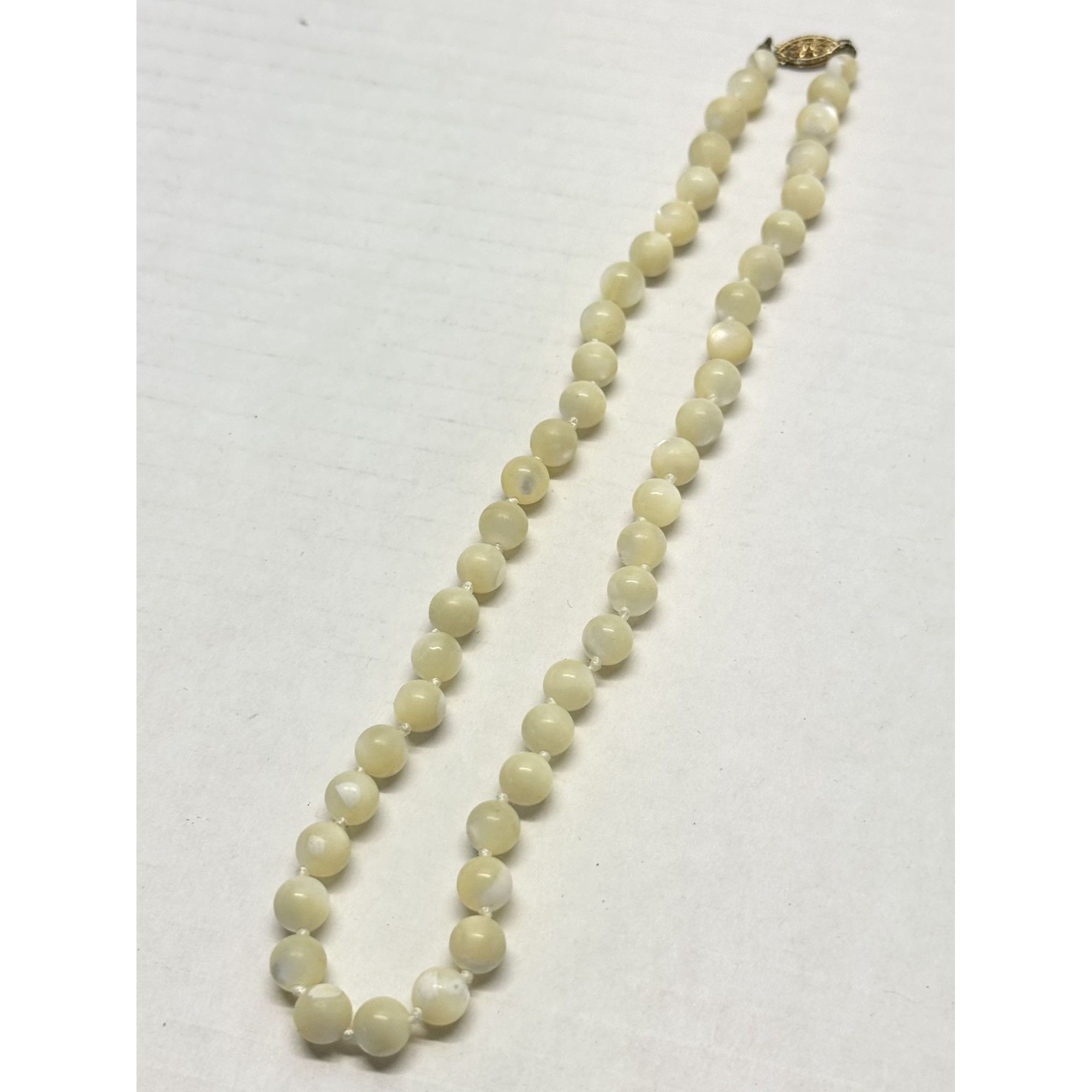 Vintage Vintage Sterling silver mother of pearl shell beaded collar Size ONE SIZE - 3 Thumbnail