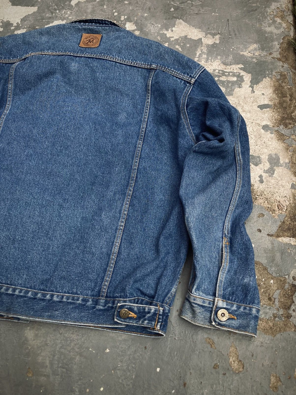 Marlboro Vintage Marlboro Denim & Leather Trucker Jacket Size US XL / EU 56 / 4 - 15 Thumbnail