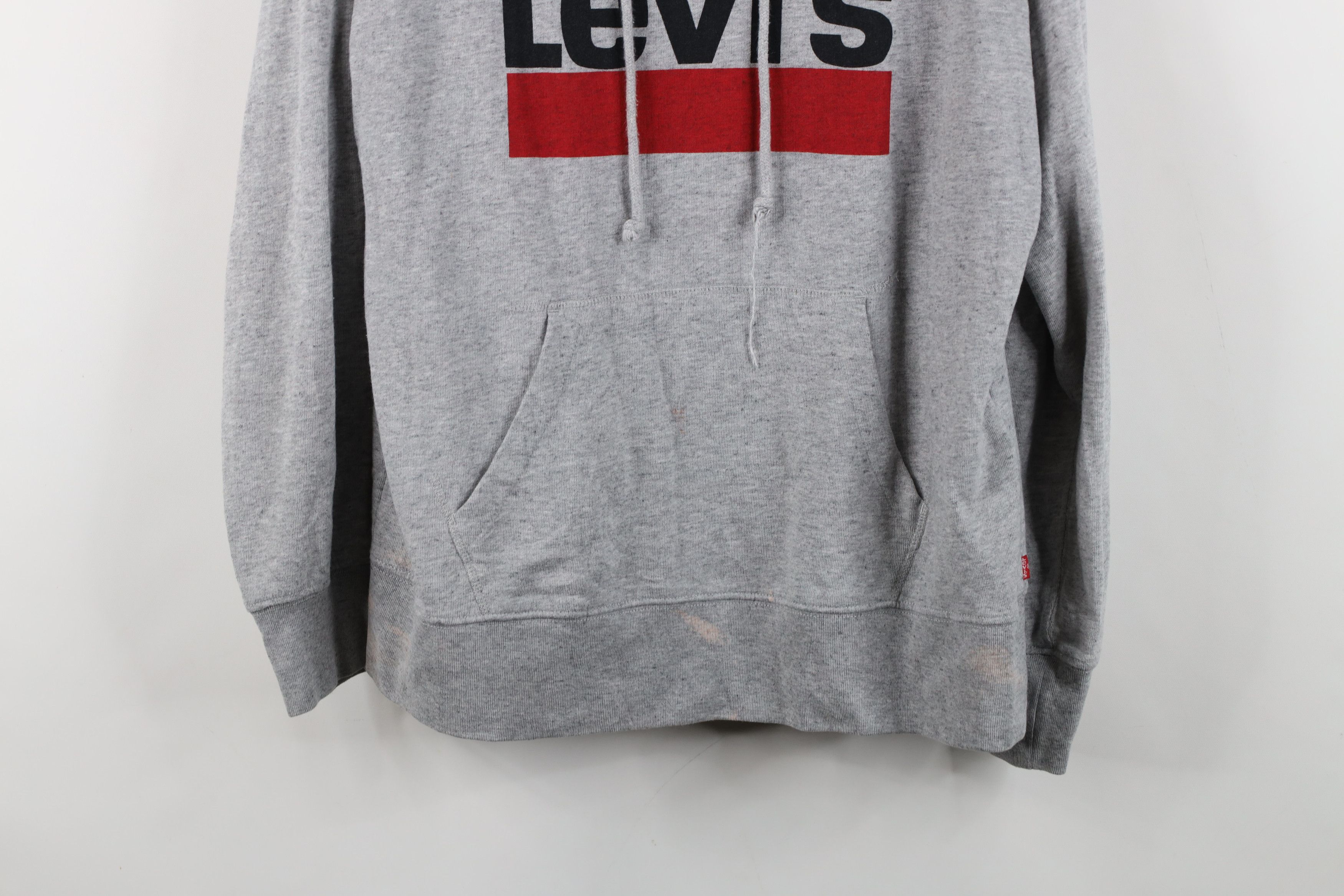 Levi's Y2K Levis Spell Out Box Logo Hoodie Sweatshirt Gray Size US M / EU 48-50 / 2 - 3 Thumbnail