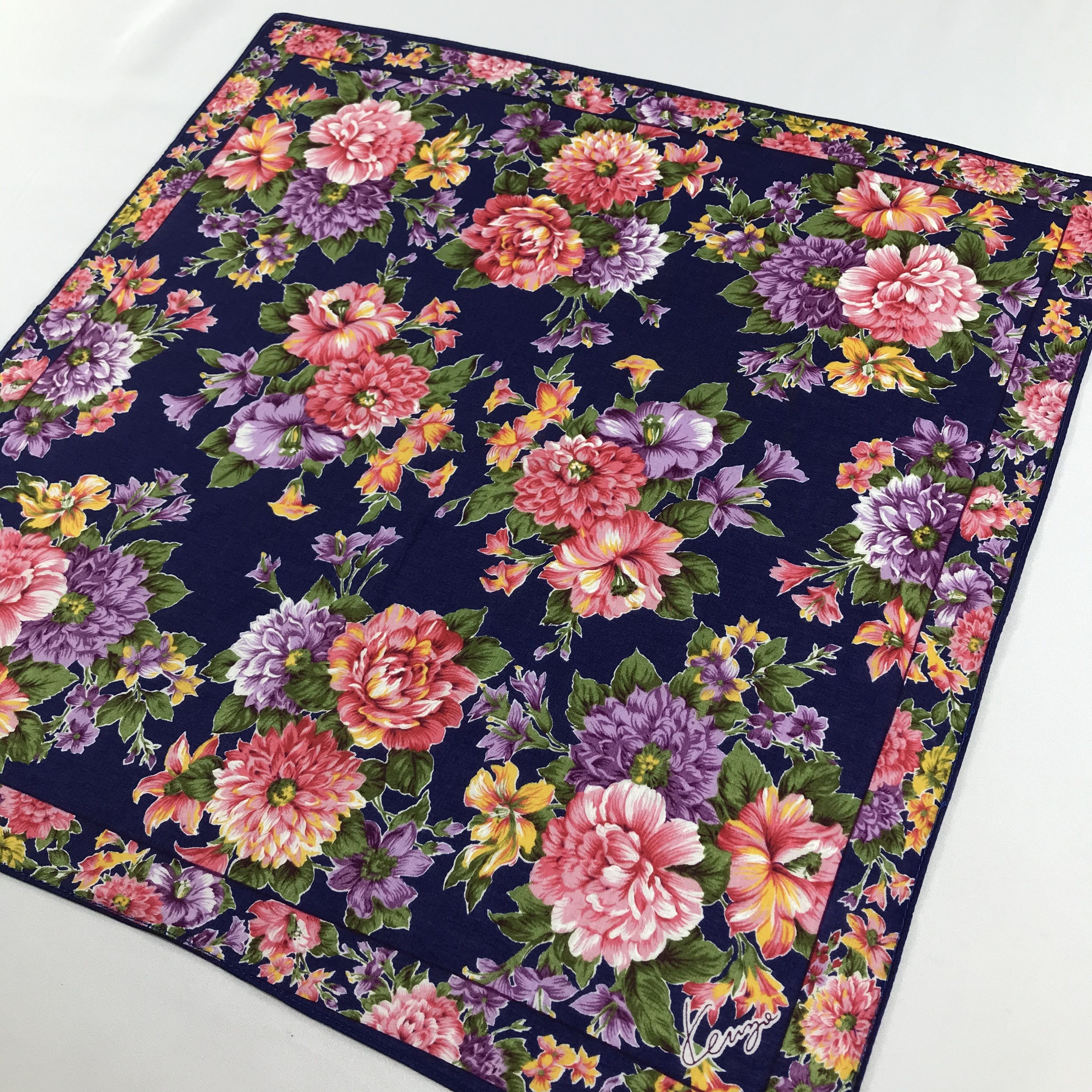 Kenzo Kenzo Floral Handkerchief Neckerchief Bandana H995 Size ONE SIZE - 4 Thumbnail