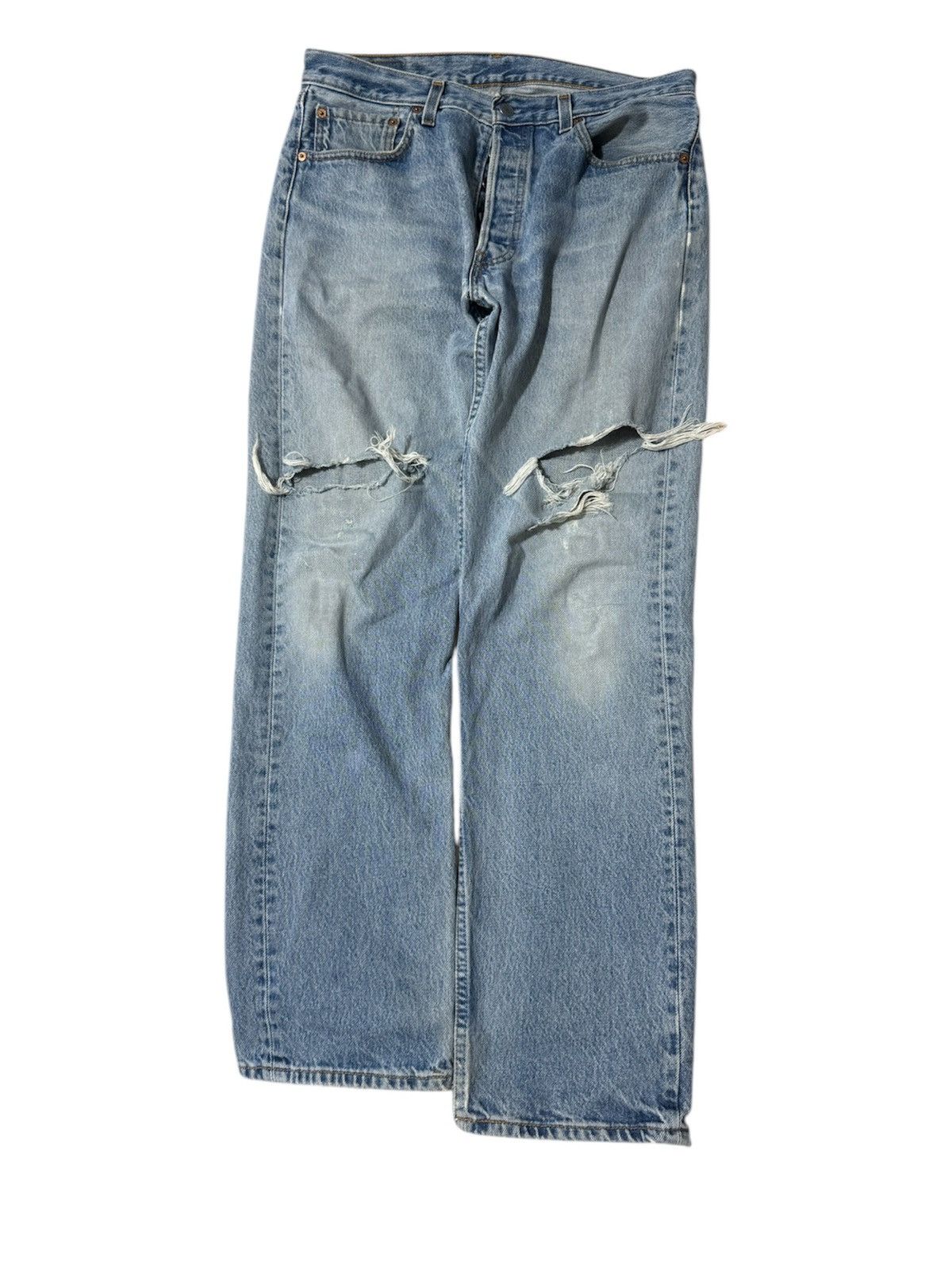 Levi's Vintage 90s Levi's 501 Made in USA Distressed Size US 34 / EU 50 - 1 Thumbnail