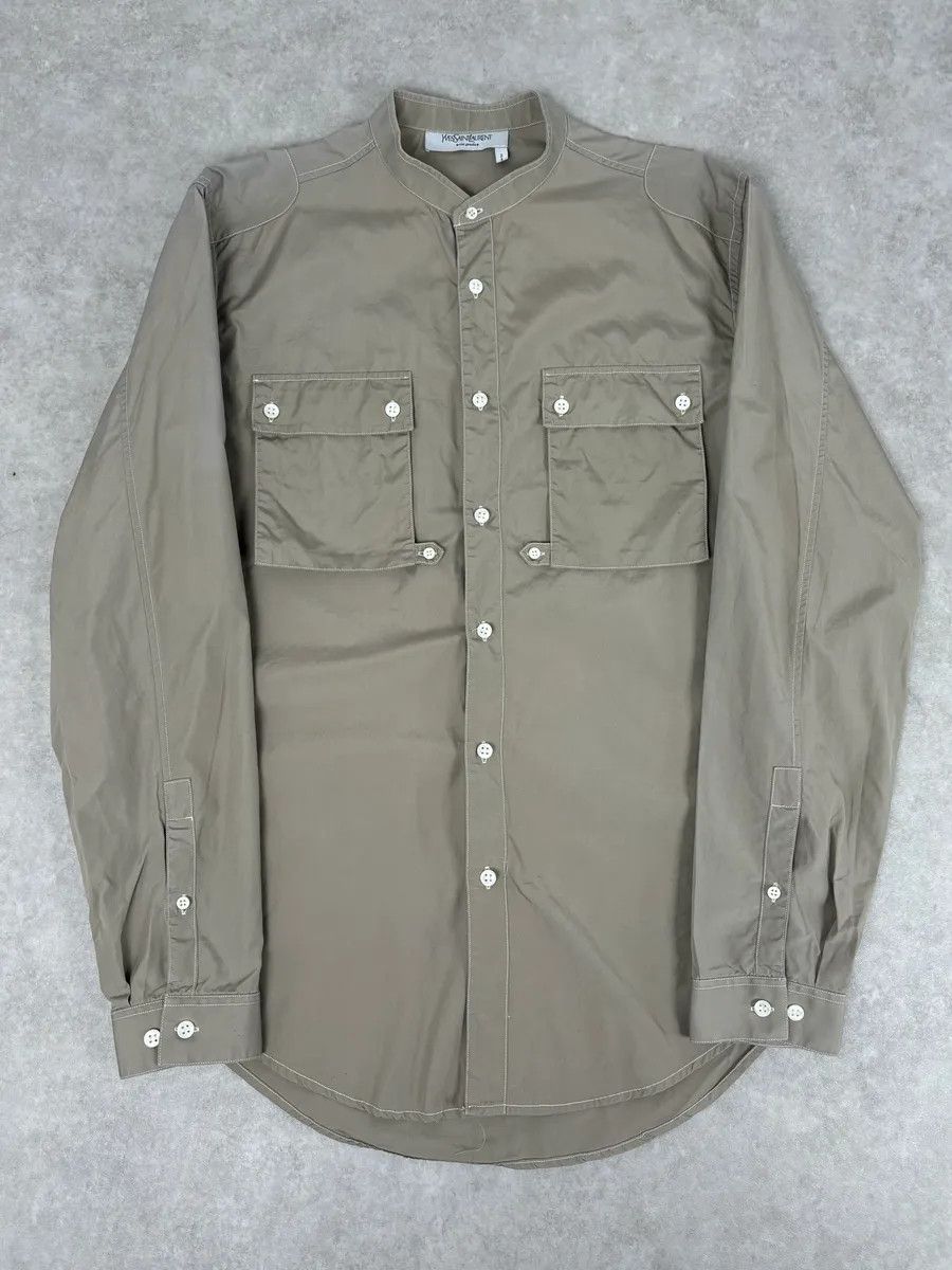 Yves Saint Laurent AW2005 Yves Saint Laurent Beige Cotton Cargo Shirt Size US M / EU 48-50 / 2 - 1 Thumbnail