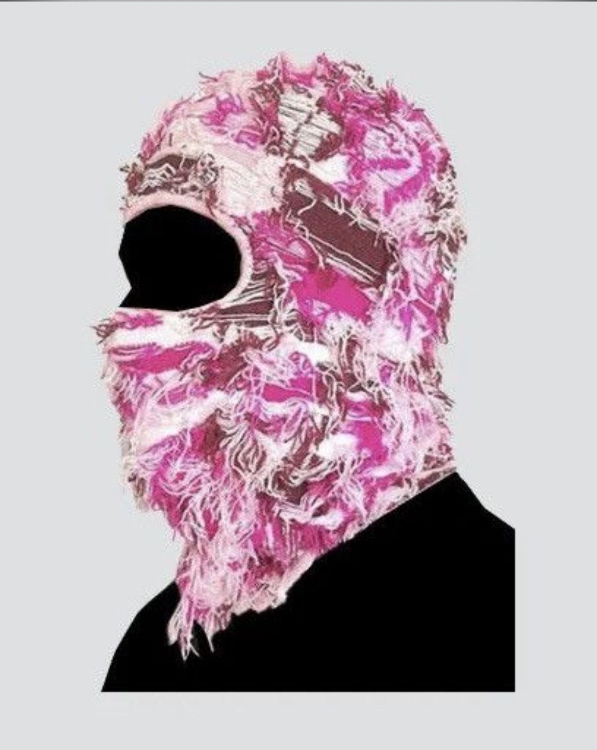 Japanese Brand Balaclava Distressed Knitted Fuzzy Beanie Hat Size ONE SIZE - 1 Thumbnail