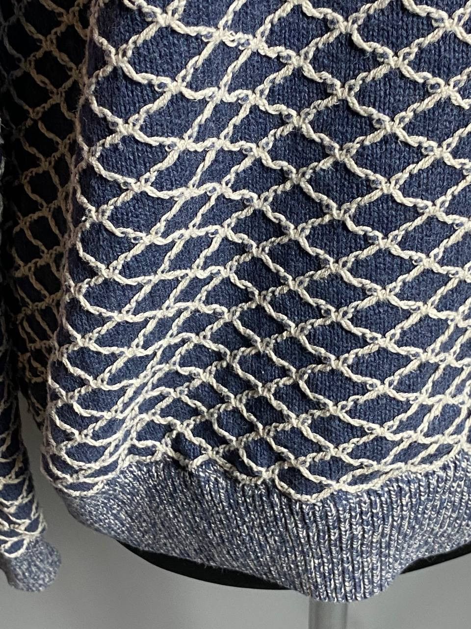 Barbour Barbour Sweater Openwork Lattice Knit Union Jack Patch Sz M Size M / US 6-8 / IT 42-44 - 12 Thumbnail