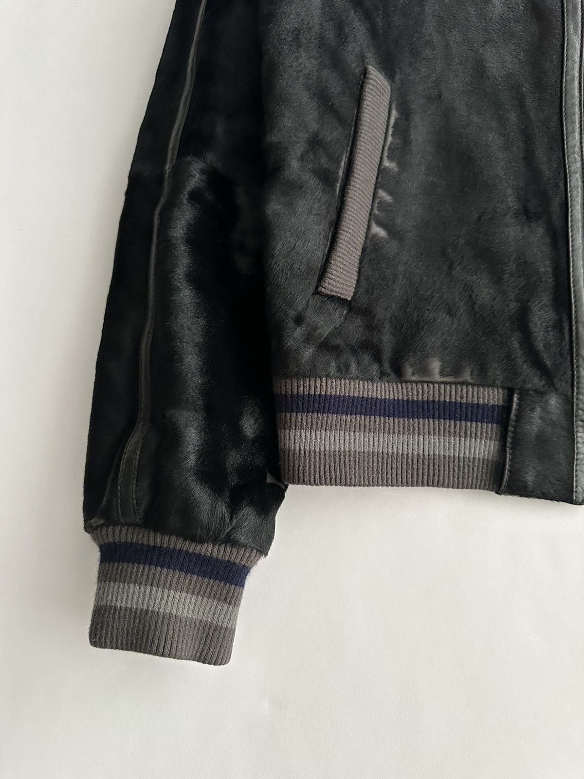 Dolce & Gabbana Dolce Gabbana 2000’s Calf Hair Leather Bomber Jacket Size US M / EU 48-50 / 2 - 9 Thumbnail