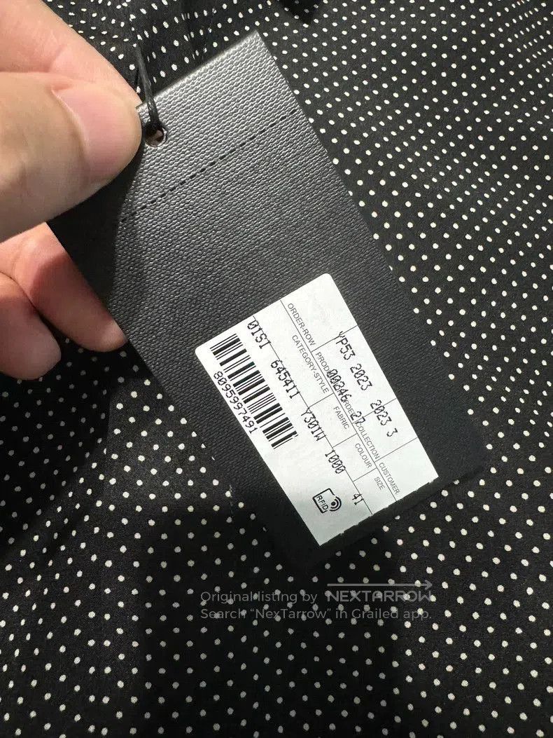 Saint Laurent Paris Saint Laurent Men's Silk Polka Dot Shirt. Size US XS / EU 42 / 0 - 3 Thumbnail