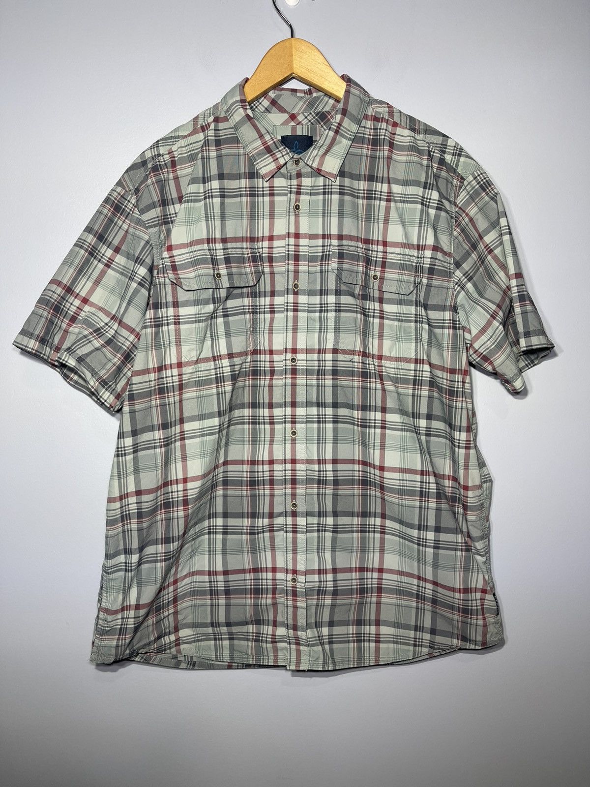 Prana Prana Button Up Shirt Short Sleeve Men’s Sz XL Multi color Size US XL / EU 56 / 4 - 2 Thumbnail