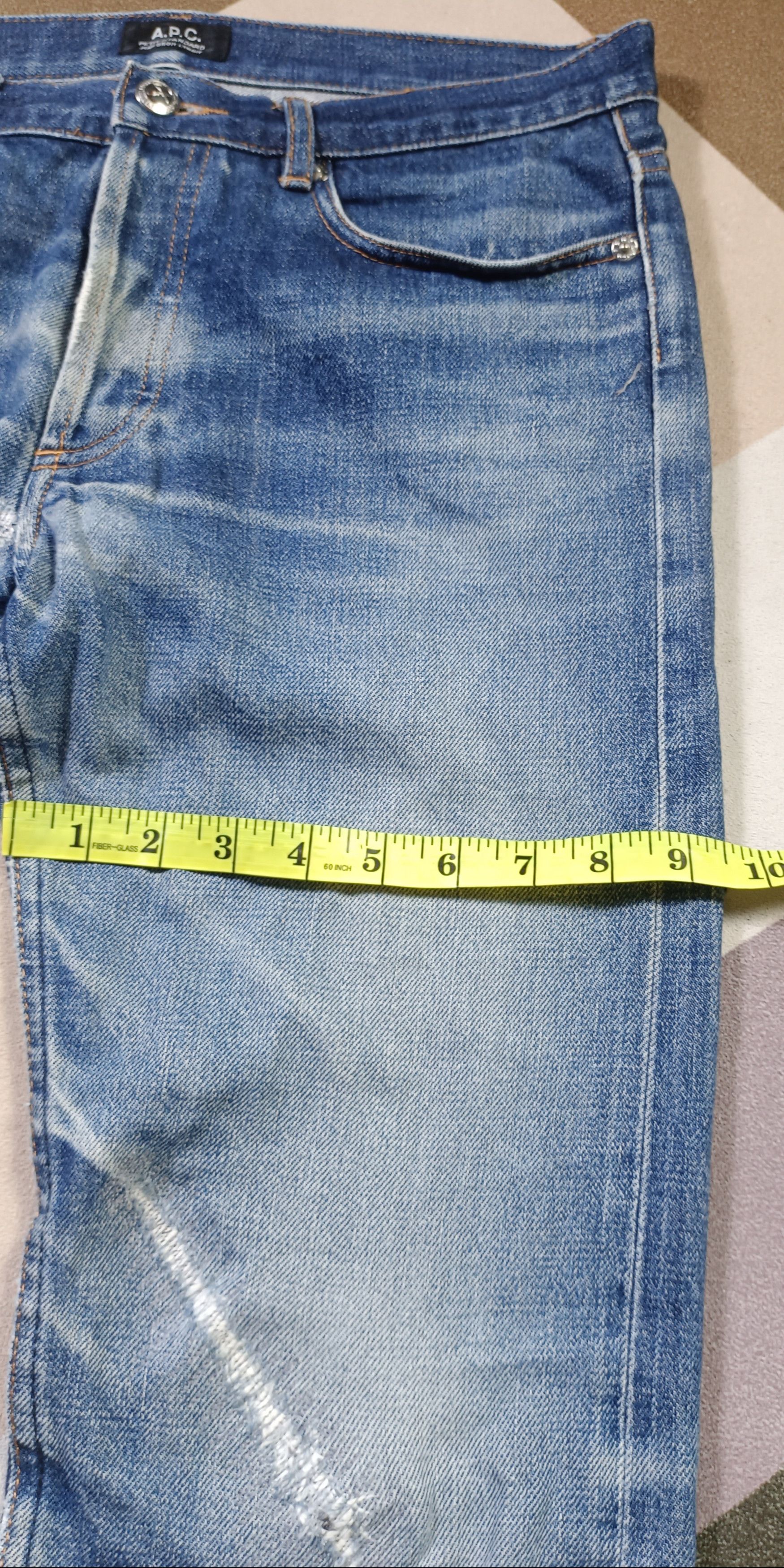 A.P.C. A.P.C Jean Droit Etroit Full Selvedge Distressed Jeans Size US 32 / EU 48 - 21 Thumbnail