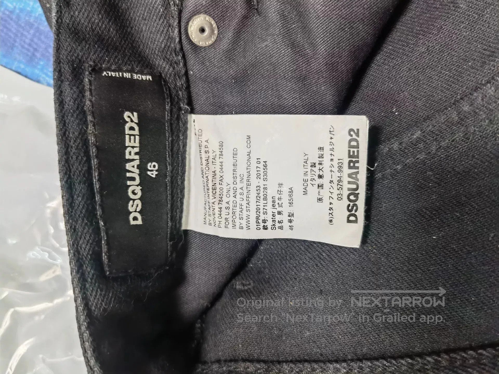Dsquared2 Dsquared2 D2 Splatter Patch Distressed Black Jeans. Size US 30 / EU 46 - 5 Thumbnail
