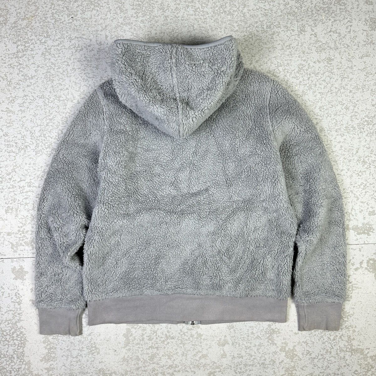 Japanese Brand × Uniqlo 💥Uniqlo Fleece Grey Hooded Light Jacket Size US L / EU 52-54 / 3 - 6 Thumbnail