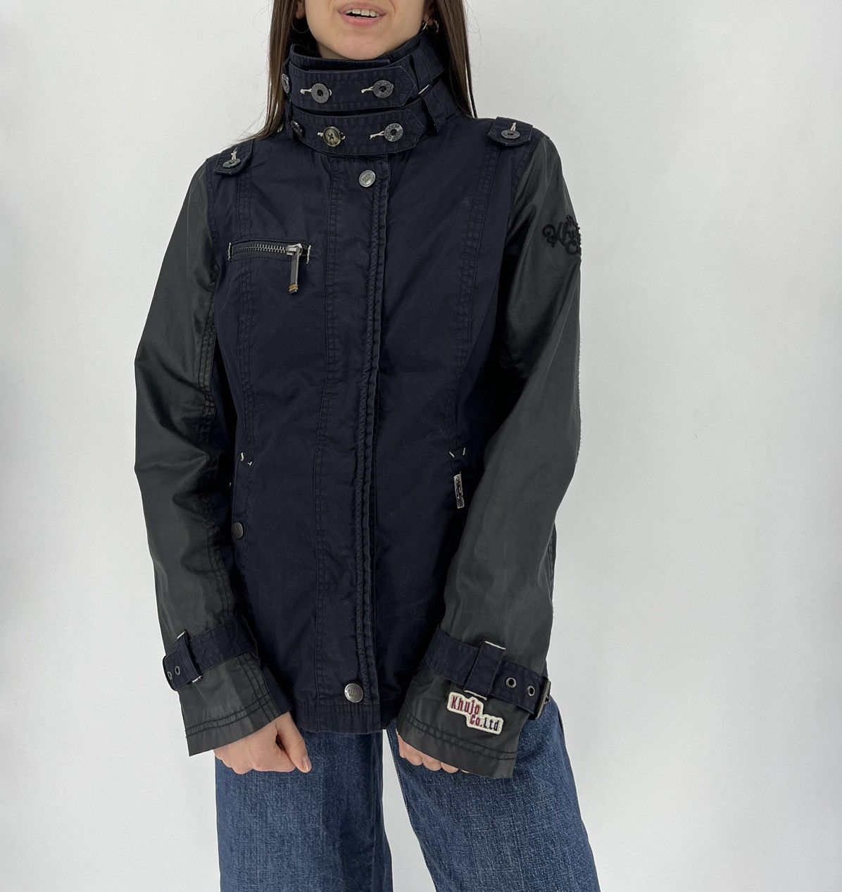 khujo Vintage KHUJO Military Jacket Womens Size L Streetwear Style Size L / US 10 / IT 46 - 1 Thumbnail