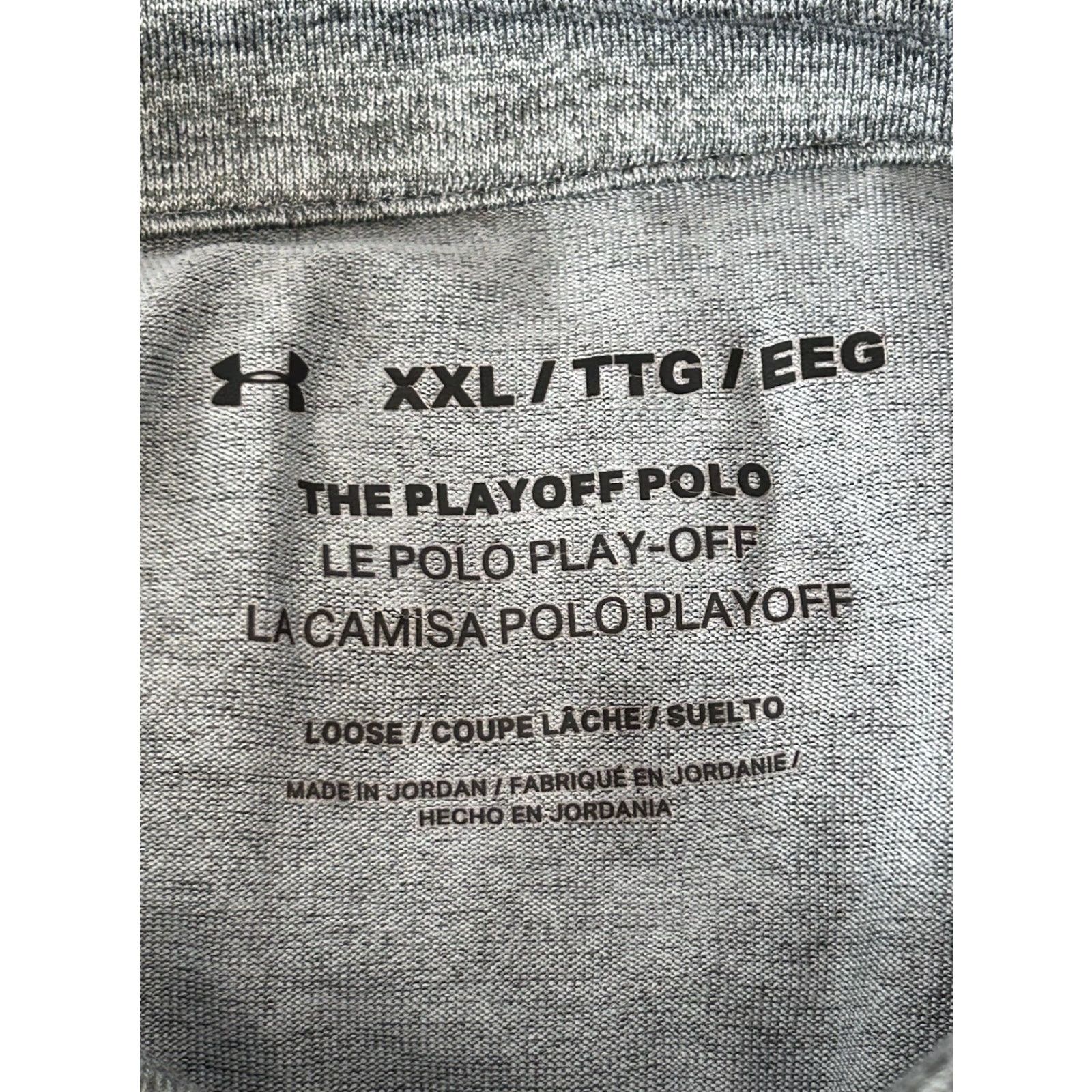 Under Armour Under Armour The Playoff Polo Shirt Mens 2XL Short Sleeve Gray Polo Golf Shirt Size US XXL / EU 58 / 5 - 5 Thumbnail