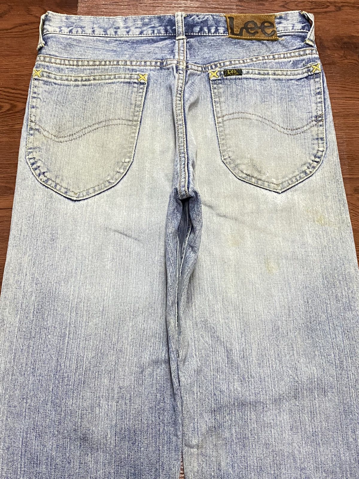 Japanese Brand Vintagw Lee Riders Faded Wash Distressed Loose Jeans Size US 30 / EU 46 - 4 Thumbnail
