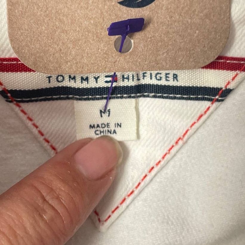 Tommy Hilfiger Hand Printed Tommy Hilfiger Womens Medium Jean Jacket Size M / US 6-8 / IT 42-44 - 5 Thumbnail
