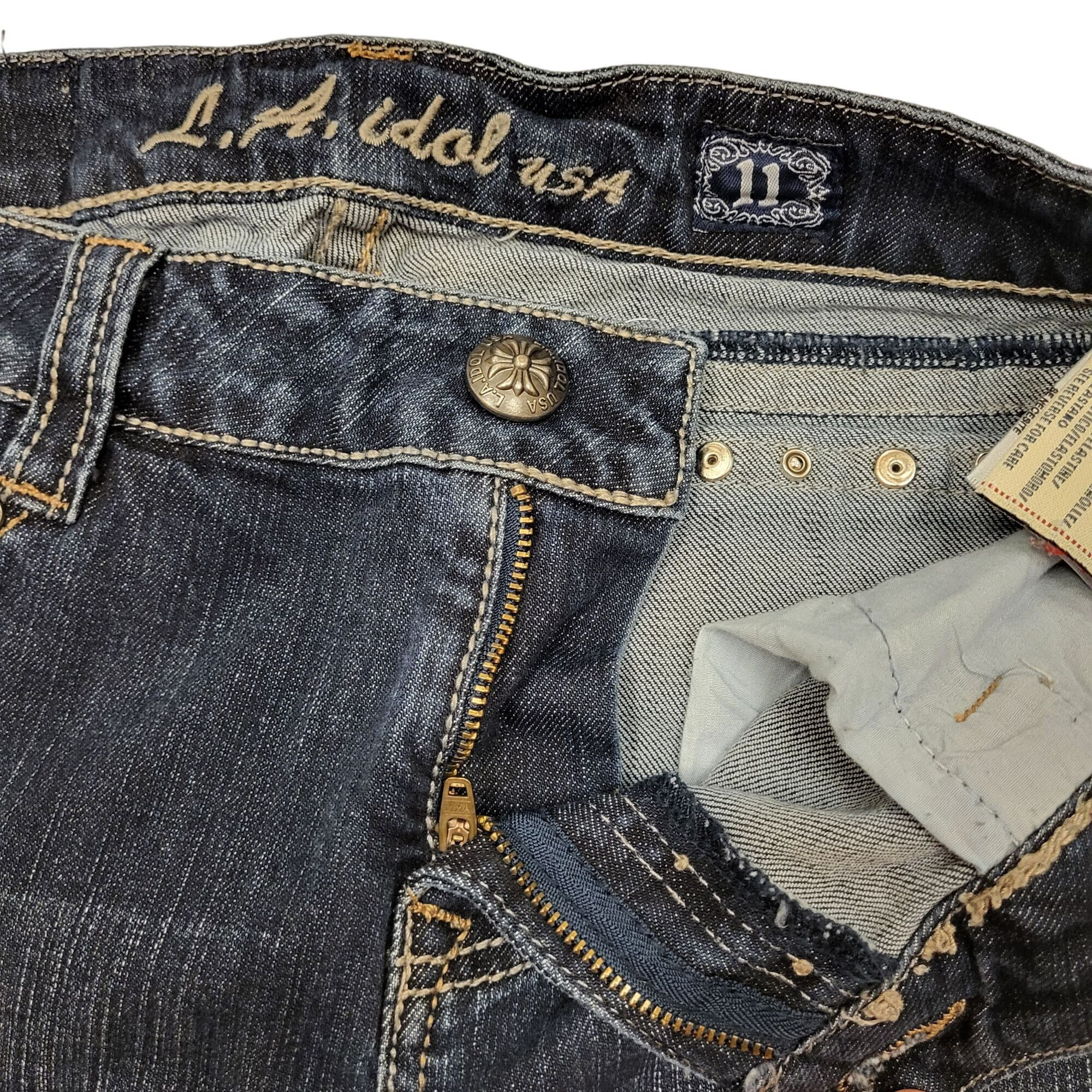 Other L.A. Idol USA Fashion Jeans Bootcut Blue Jeans Bling Embroid Size 32" / US 10 / IT 46 - 3 Thumbnail