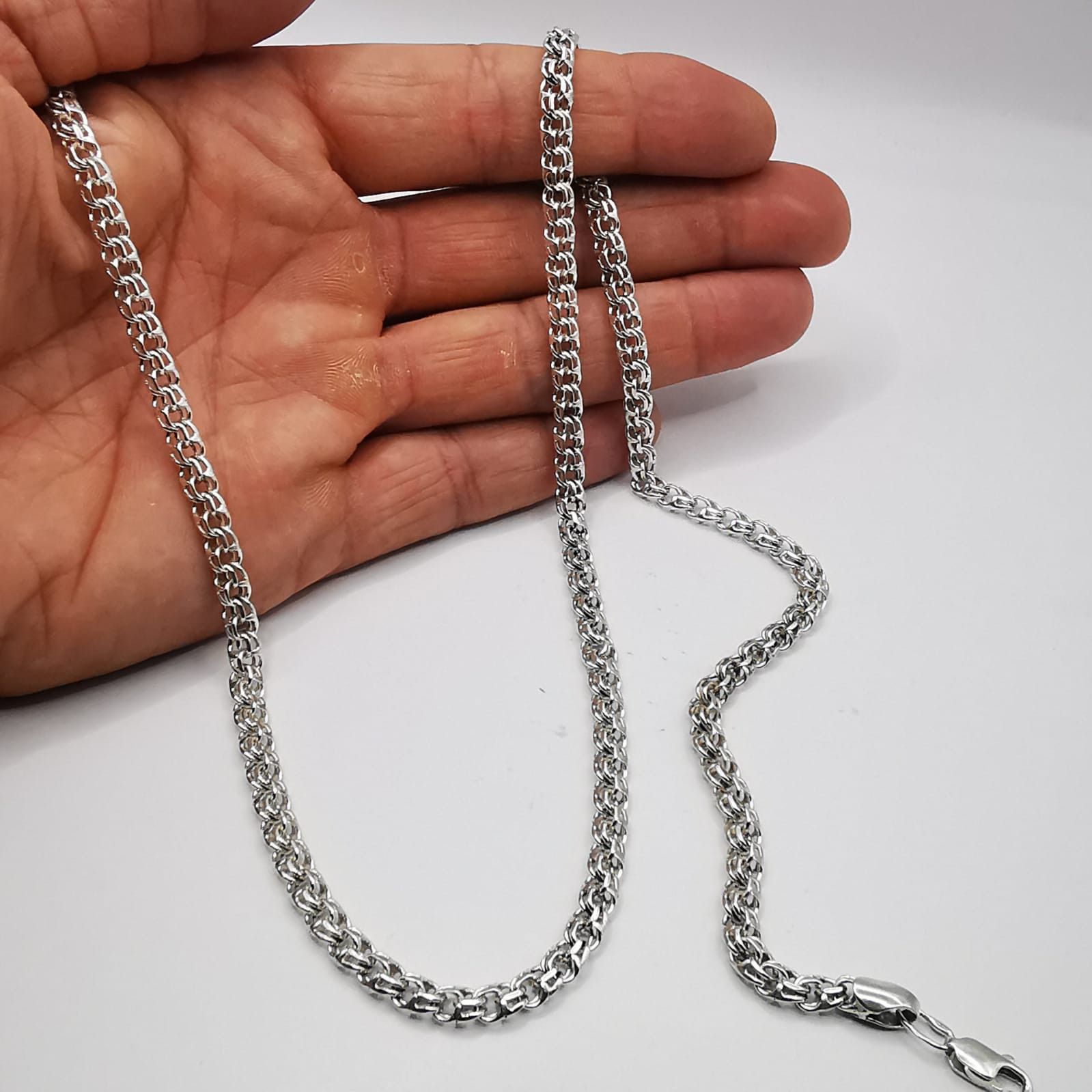 Sterling Silver Vintage Chain, 925 Sterling Silver, Signed 26,08g Size ONE SIZE - 6 Thumbnail