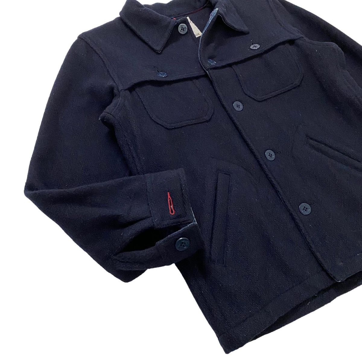 Indigo × Japanese Brand ☀️Vintage Military Equipment wool indigo button jacket Size US S / EU 44-46 / 1 - 5 Thumbnail