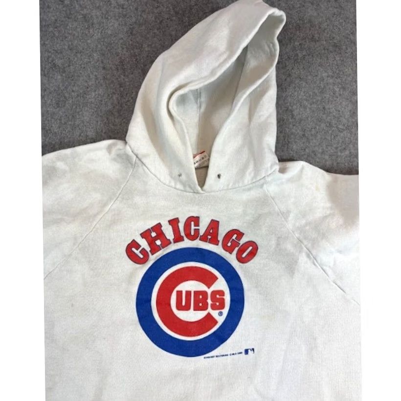 Fruit Of The Loom VINTAGE Chicago Cubs MLB Sweatshirt Hoodie Mens L White Pullover Sportswear Baseball Size US L / EU 52-54 / 3 - 3 Thumbnail