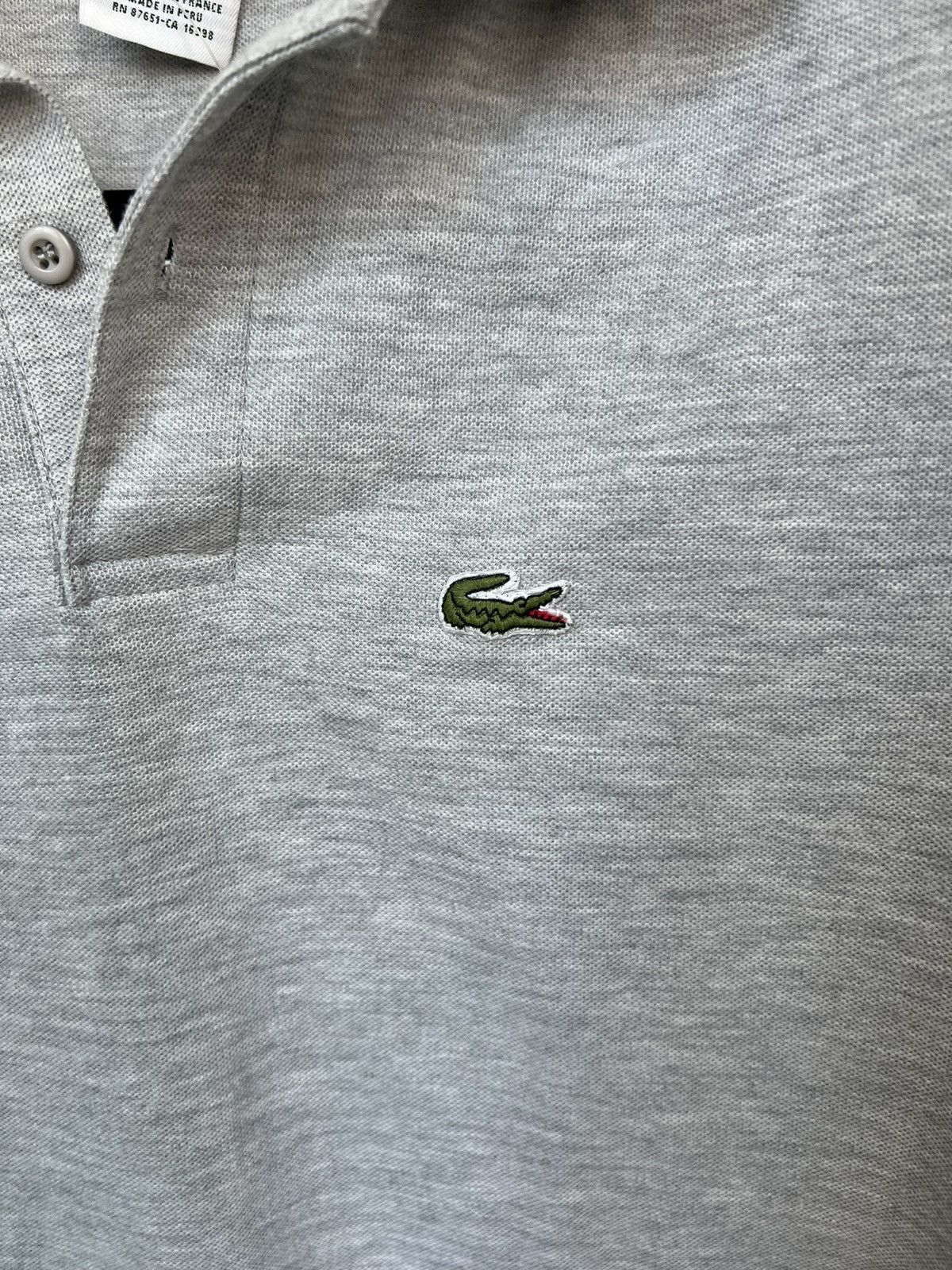 Lacoste Lacoste Grey Polo Size US L / EU 52-54 / 3 - 3 Thumbnail