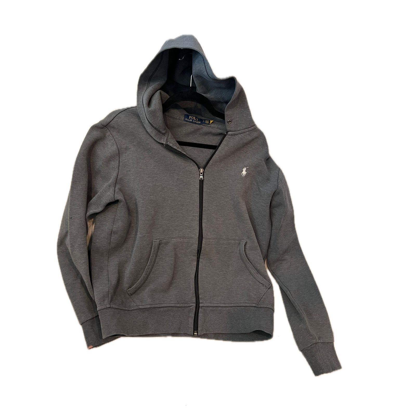 Polo Ralph Lauren Polo Ralph Lauren Charcoal Gray Full Zip Hoodie Mens M Size US M / EU 48-50 / 2 - 1 Thumbnail