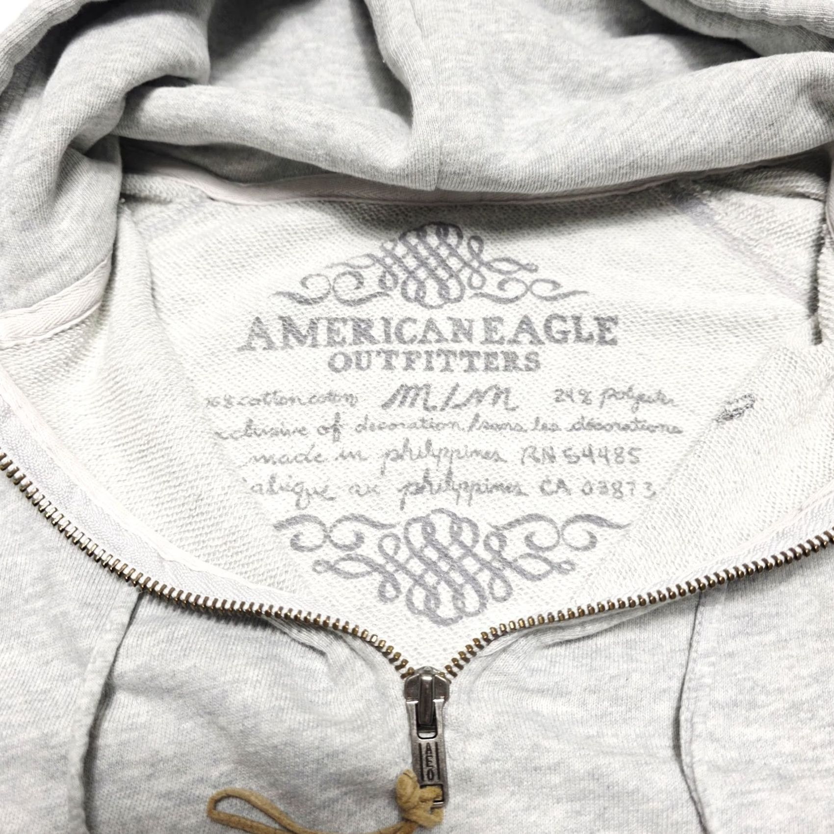 American Eagle Outfitters VINTAGE? No. American Eagle Outfitters Hoodie Women's Medium Gray 1/4 Zip Eagle Size M / US 6-8 / IT 42-44 - 4 Thumbnail