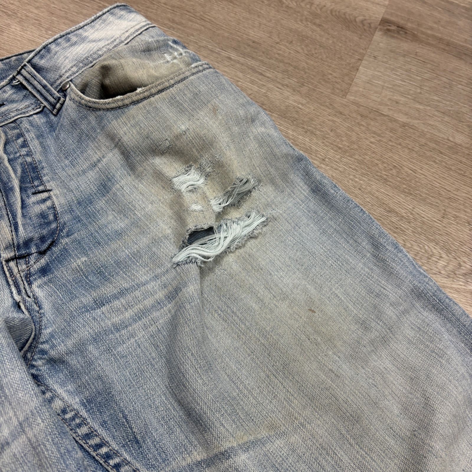 Diesel Diesel Safado Straight Leg Distressed Jeans Men's 36x27 Y2K Size US 36 / EU 52 - 12 Thumbnail