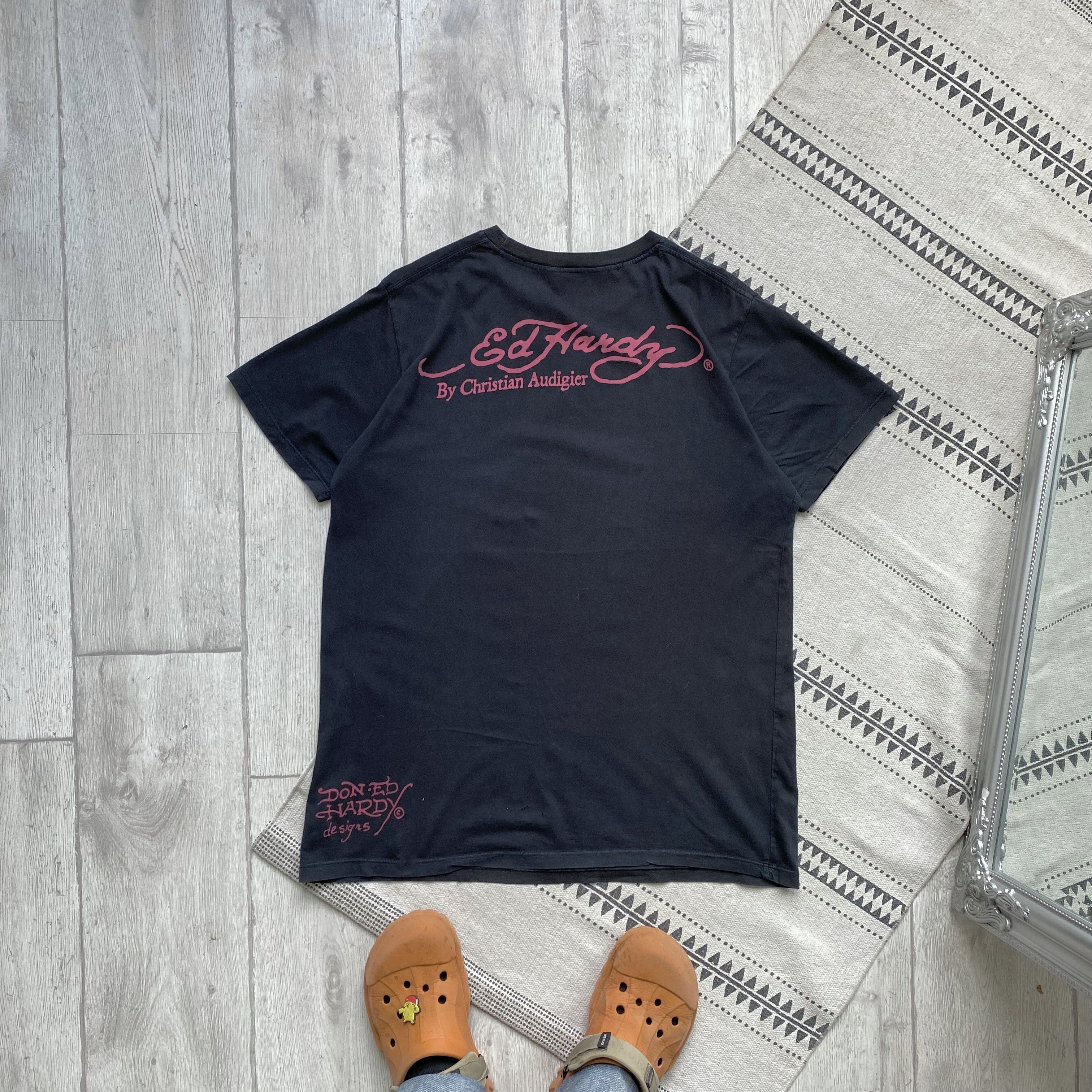 Ed Hardy Vintage Trashed ЕD Hardy tee Y2K Christian Audigier Size US M / EU 48-50 / 2 - 9 Thumbnail