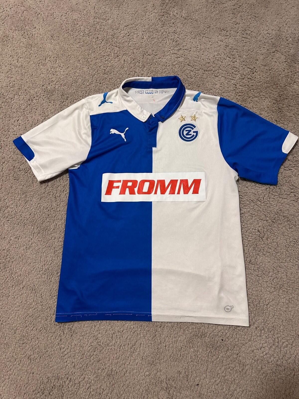 Puma GRASSHOPPERS-CLUB ZURICH 2014 HOME SHIRT PUMA JERSEY SOCCER Size US M / EU 48-50 / 2 - 1 Thumbnail