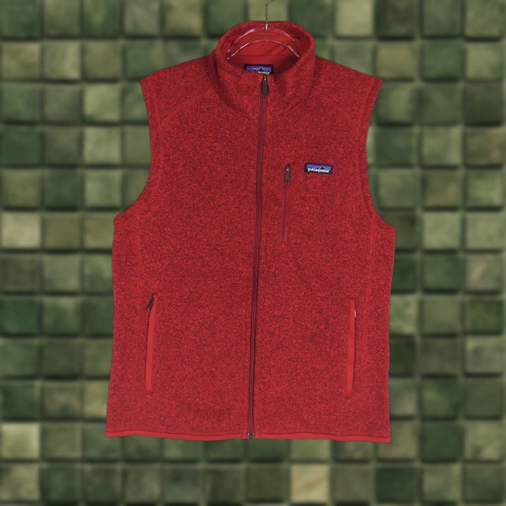 Patagonia Patagonia Better Sweater Vest Mens M Heather Red Full Zip Stand-Up Collar Pockets Outdoor Hiking Camping Vest Size US M / EU 48-50 / 2 - 1 Thumbnail