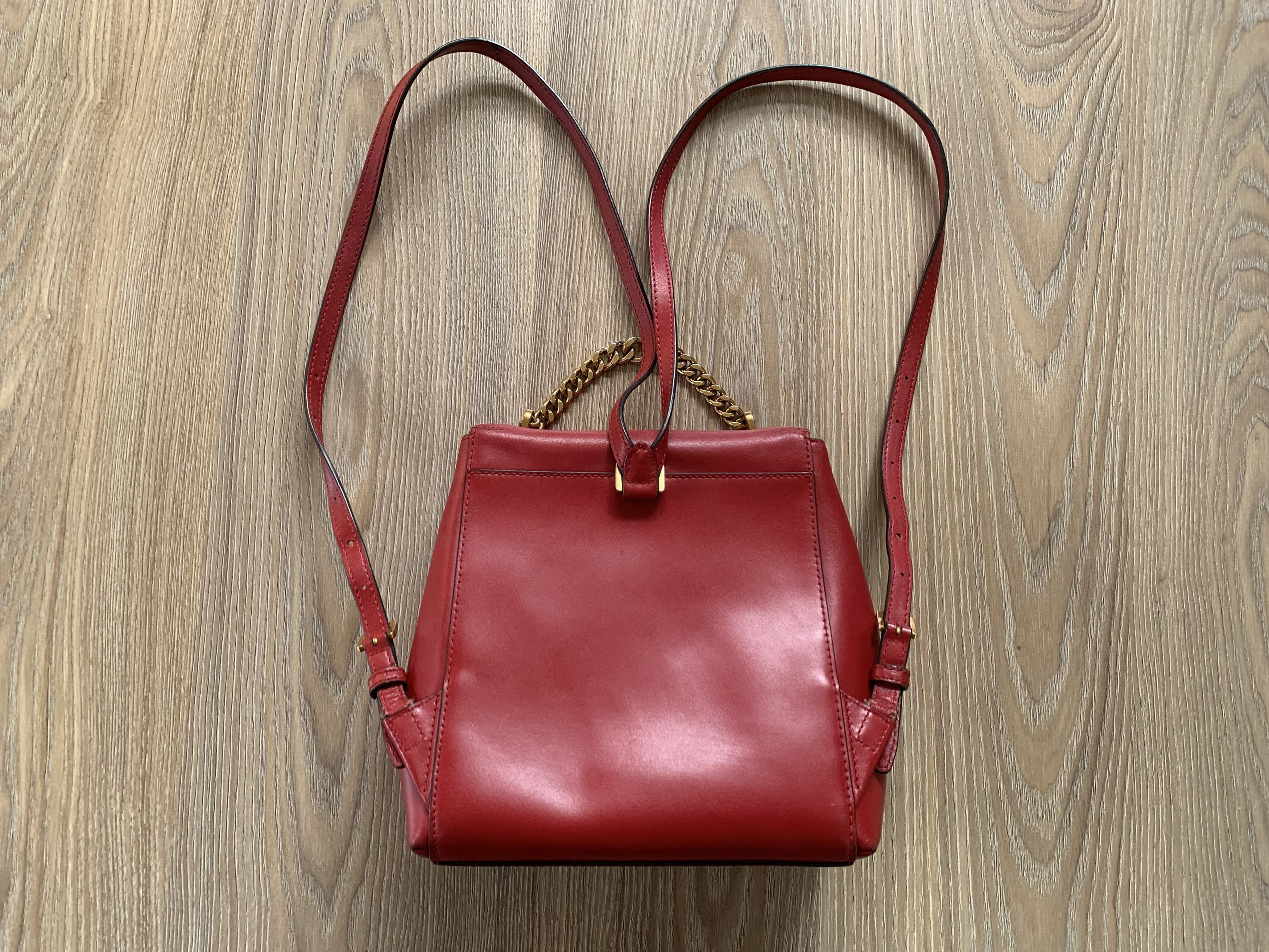 Michael Kors Michael Kors Red Leather Mindy Backpack Size ONE SIZE - 3 Thumbnail