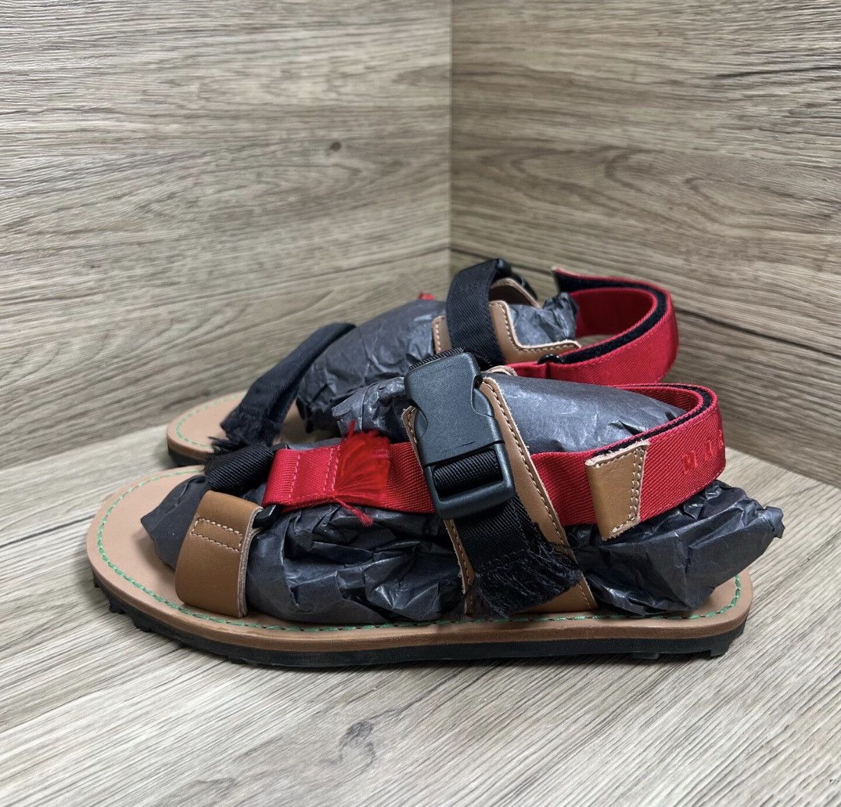 Marni Marni Black and Red Buckle Sandals J41 Size US 6.5 / EU 39-40 - 1 Thumbnail