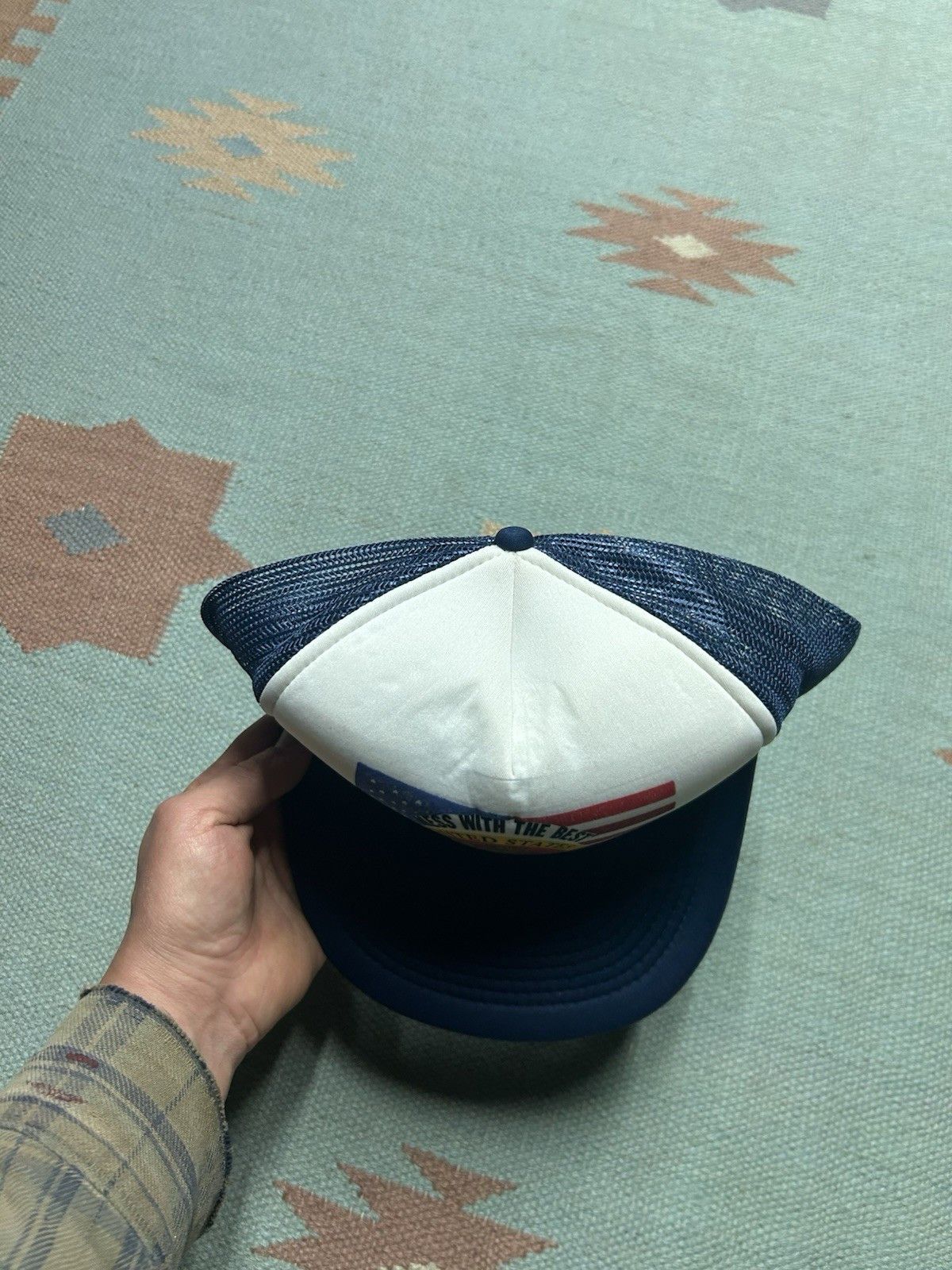Vintage Vtg trucker hat USMC marines mess with the best die rest Size ONE SIZE - 3 Thumbnail