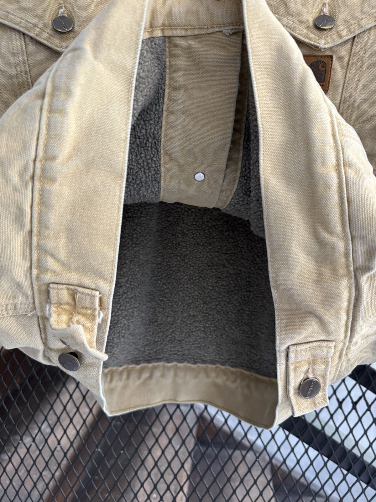 Carhartt Vintage 1990s Carhartt J233 WET Sherpa Lined Trucker Jacket Size US L / EU 52-54 / 3 - 5 Thumbnail