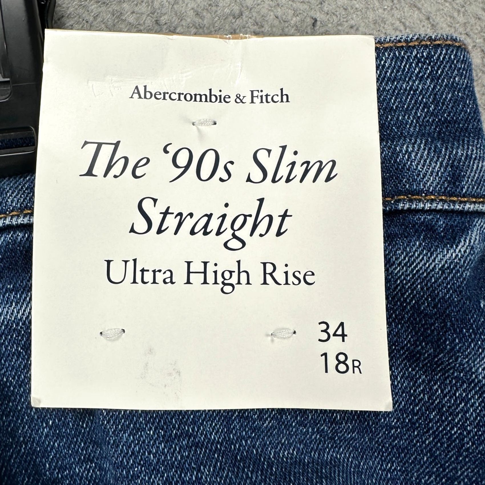 Abercrombie & Fitch VINTAGE Abercrombie & Fitch Jeans 90s Slim Straight Womens 34 18R Blue Ultra High Rise NEW Size 40" / US 18 - 6 Thumbnail