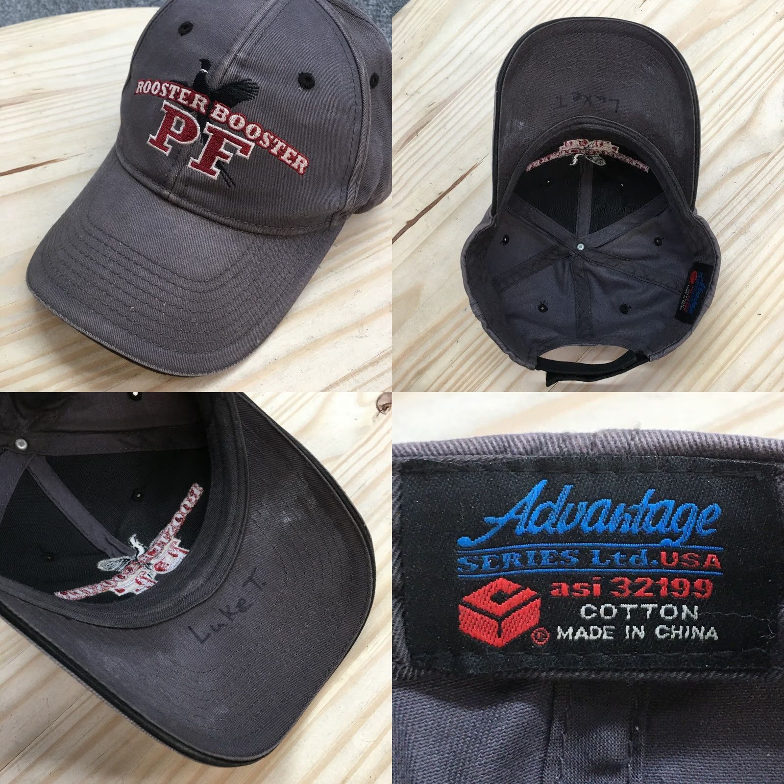 Vintage Rooster Booster PF Baseball Cap Hat One Size Grey Adjustable Embroidered Mens Size ONE SIZE - 8 Thumbnail